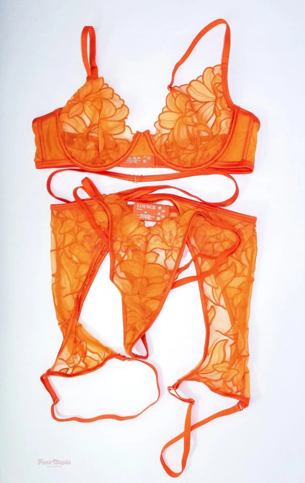 Lena The Plug Orange Lounge Lingerie Set Lena The Plug