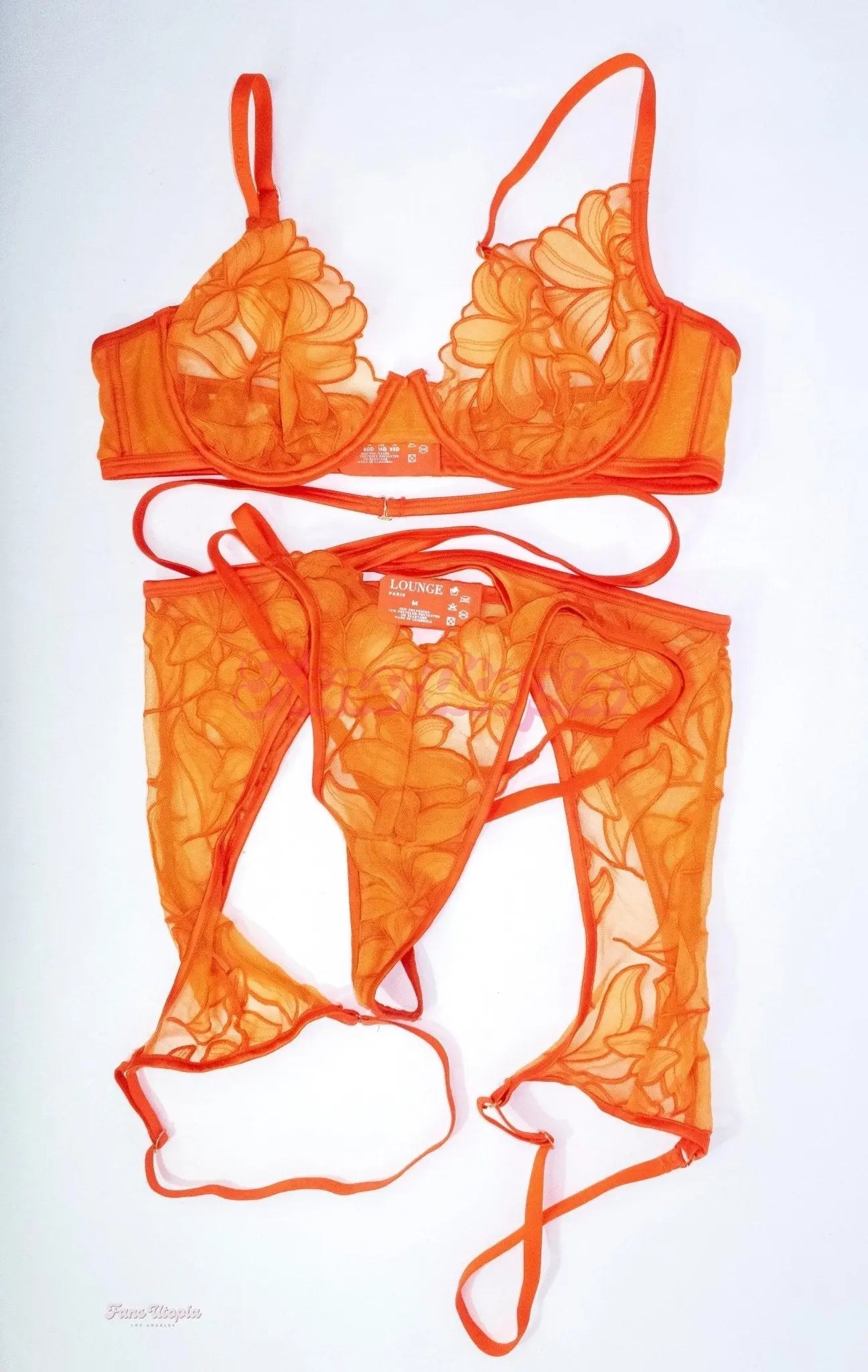Lena The Plug Orange Lounge Lingerie Set Lena The Plug