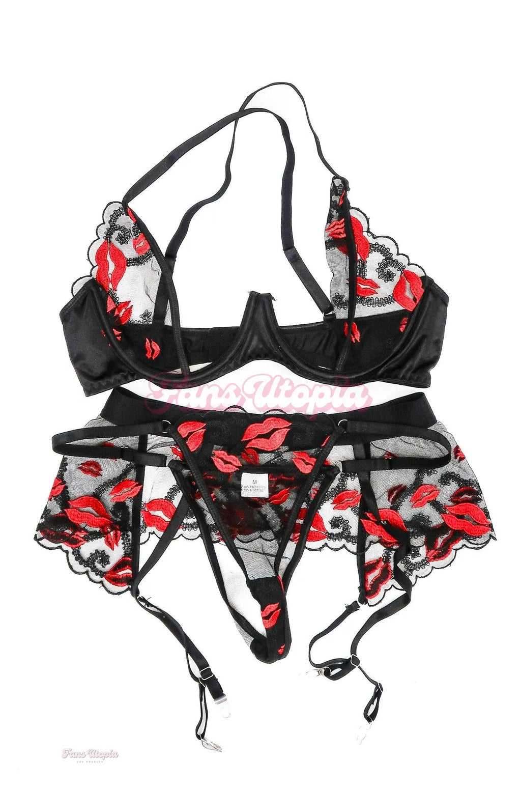 Lexi Lore Black Lips Lingerie Set Lexi Lore