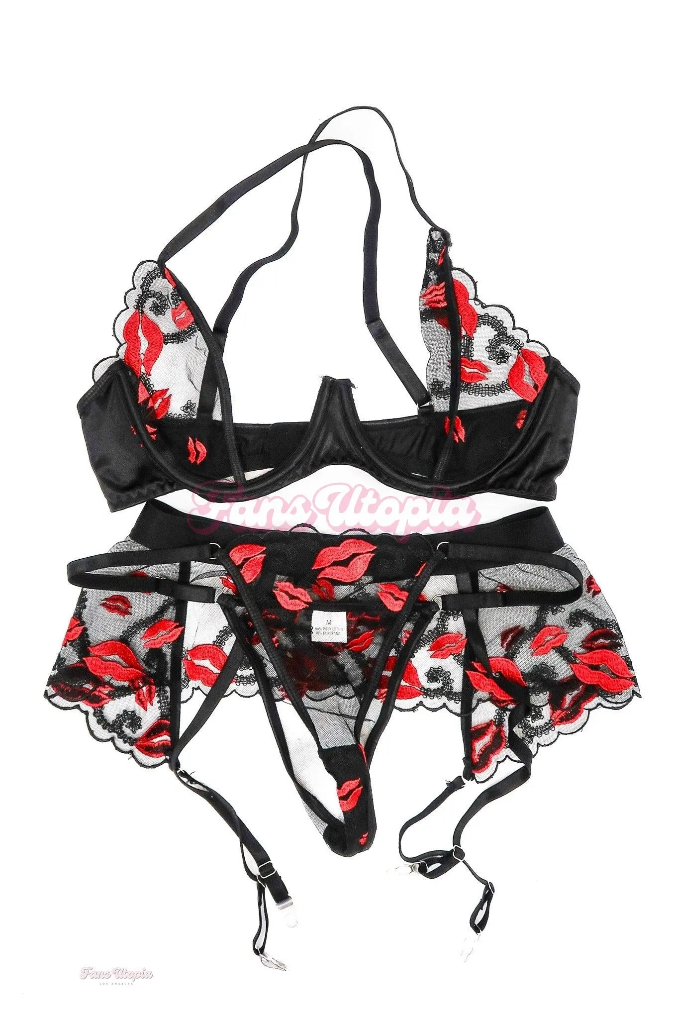 Lexi Lore Black Lips Lingerie Set Lexi Lore