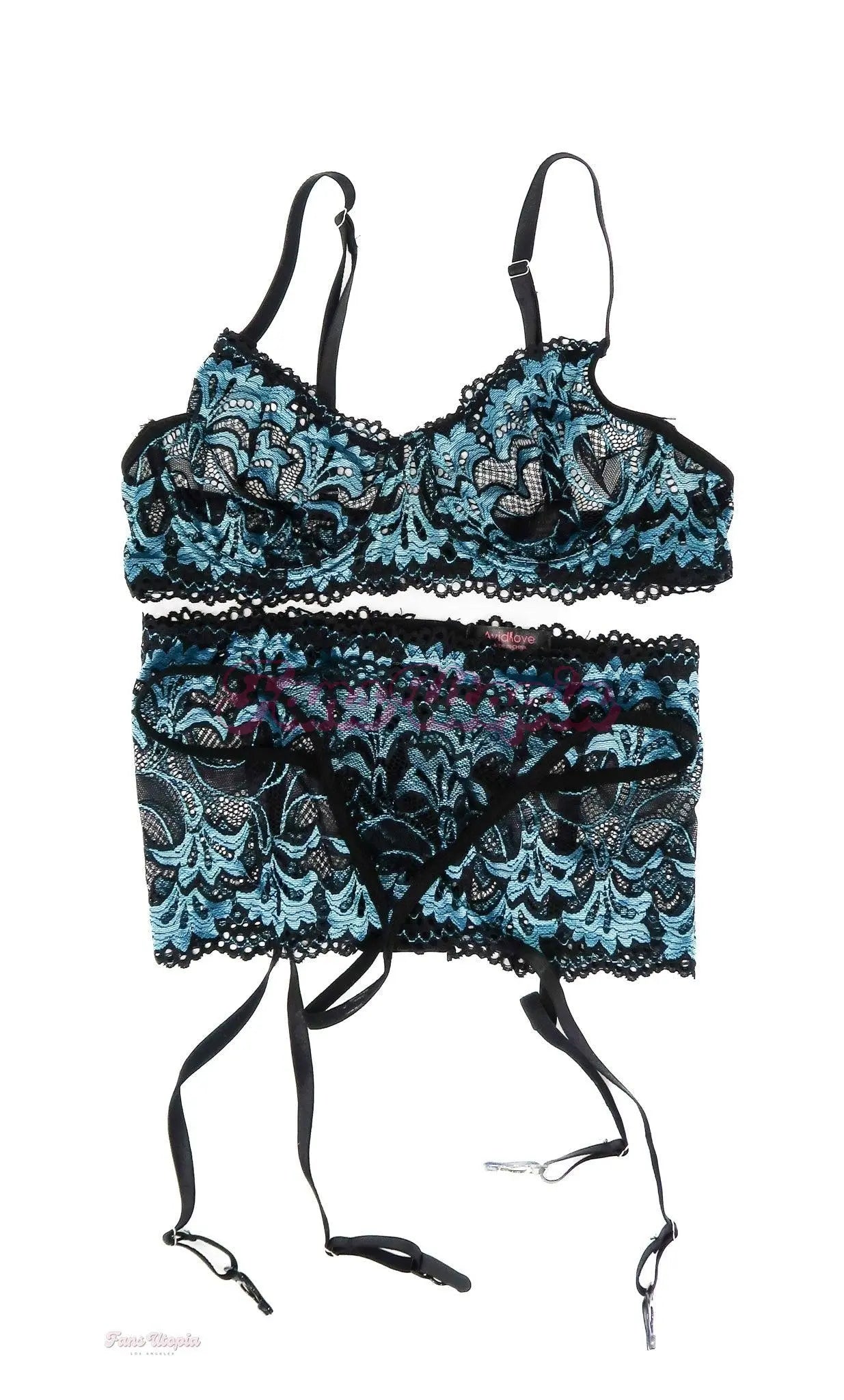 Lexi Lore Black Teal Lingerie Set Lexi Lore