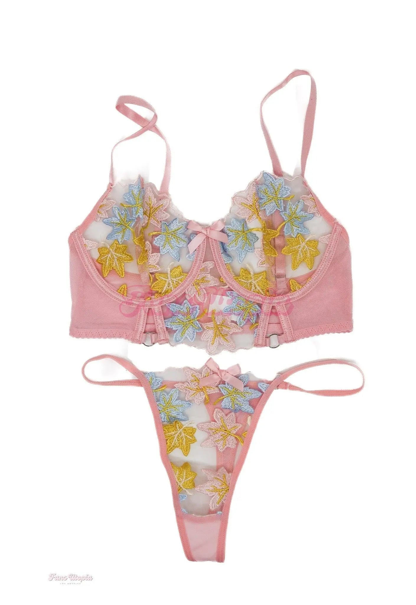 Lexi Lore Pink Floral Bra & Panty Set Lexi Lore