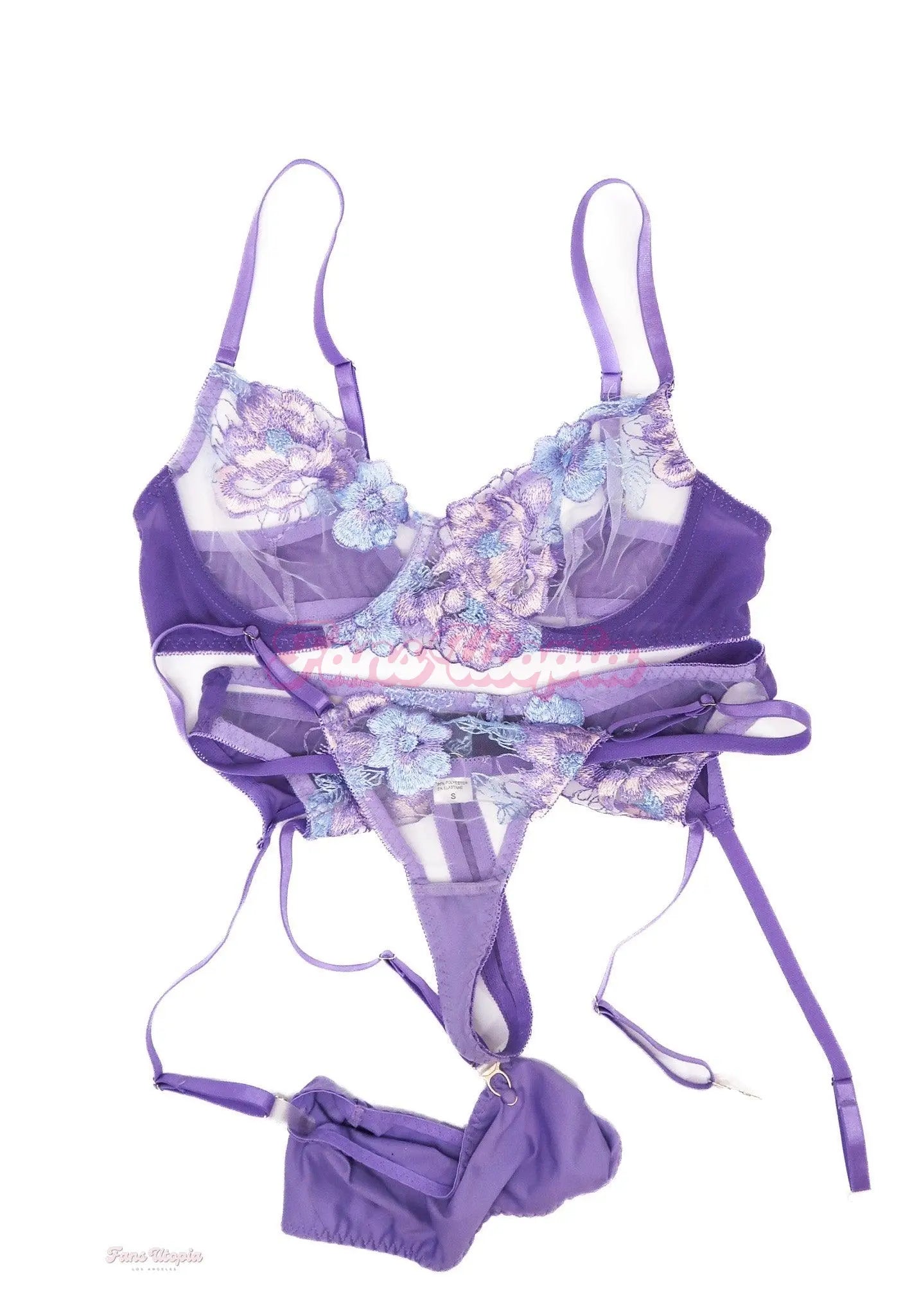 Lexi Lore Purple Floral Lingerie Set Lexi Lore