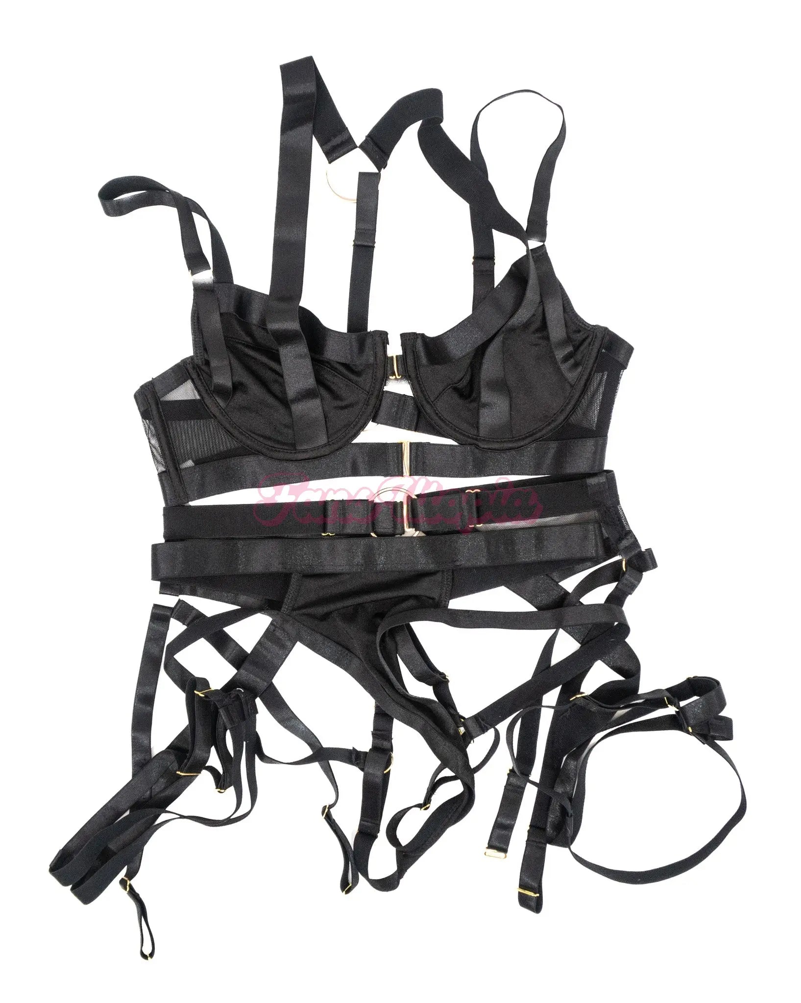 Lily Lou Black Lingerie Set OUTLET