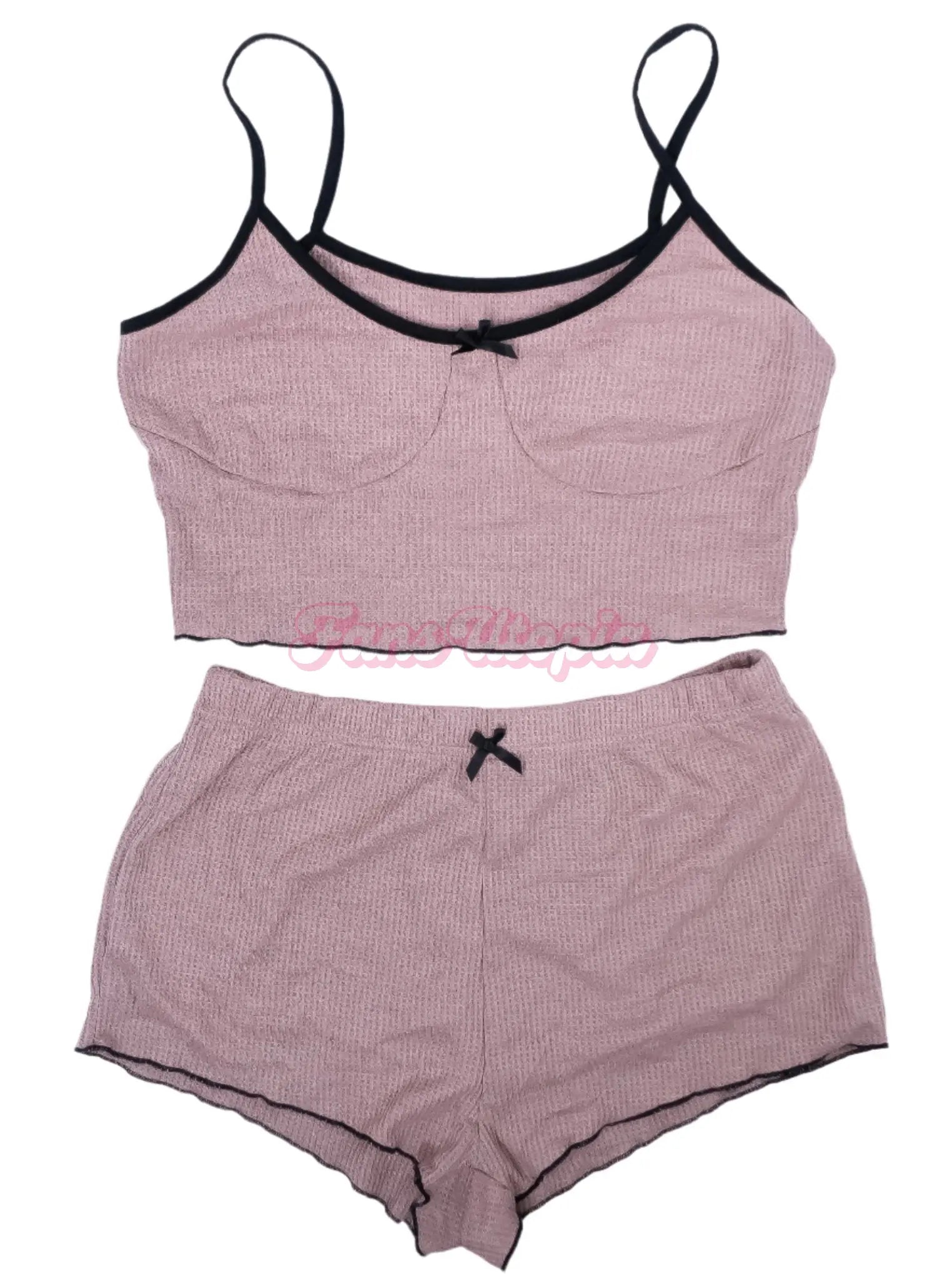Lily Lou Mauve Waffle Top & Bottom Pajamas Lily Lou