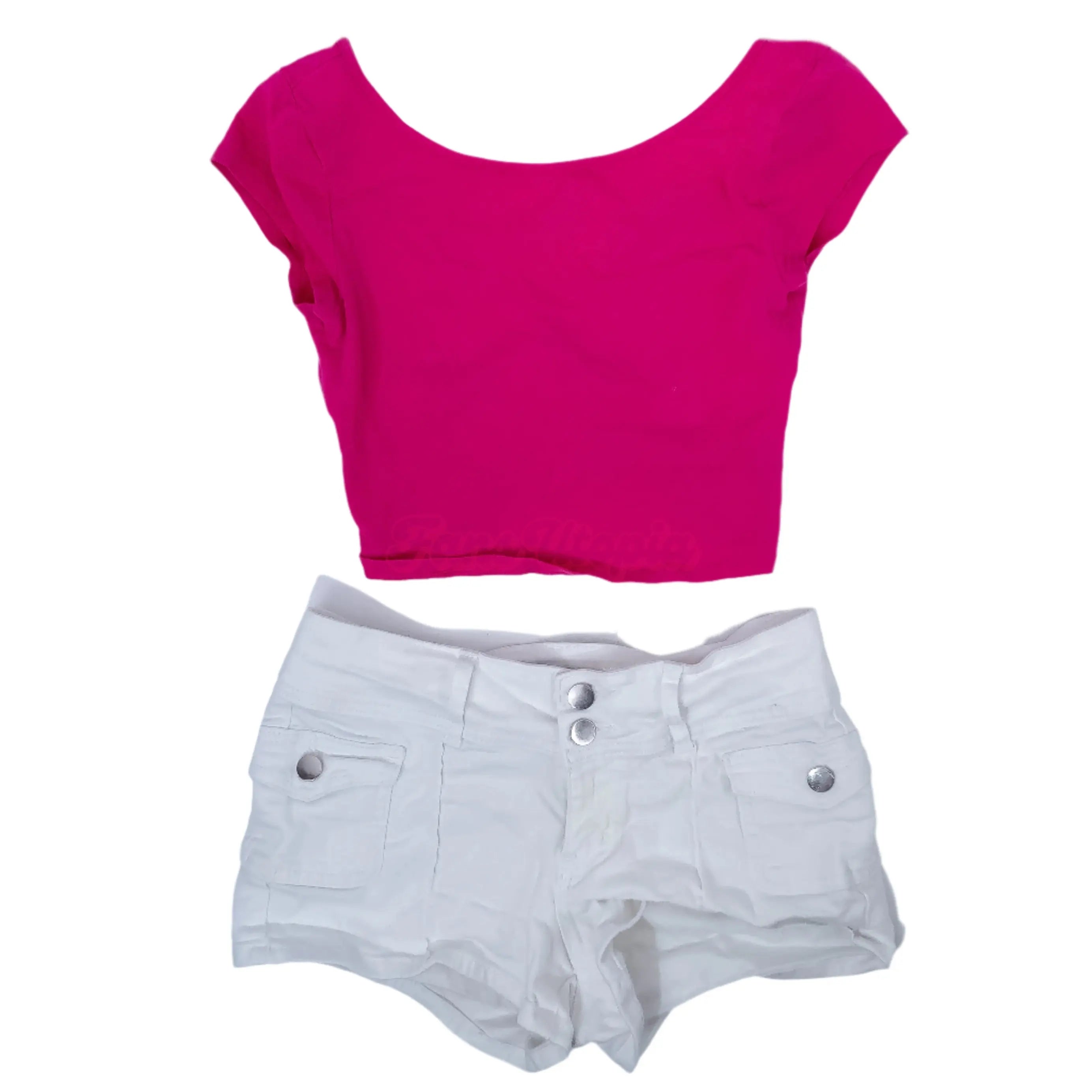 Lily Lou Pink Top White Shorts Lily Lou