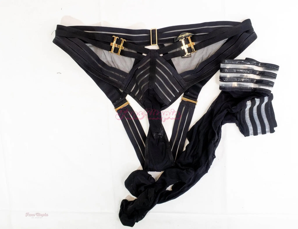 Lissa Aires HB Black Thong + Thigh Highs Lissa Aires