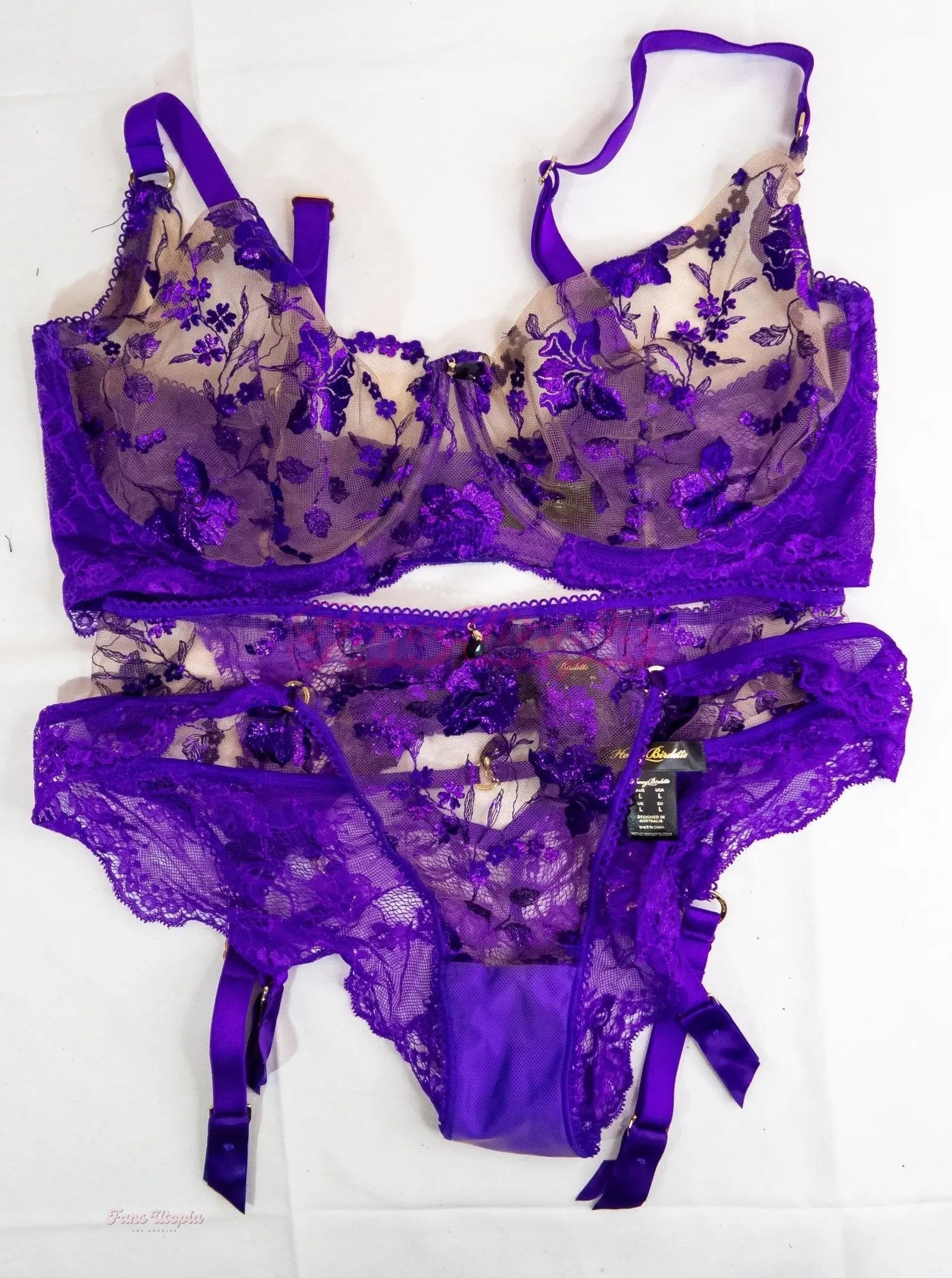 Lissa Aires HB Purple Lingerie Set Lissa Aires