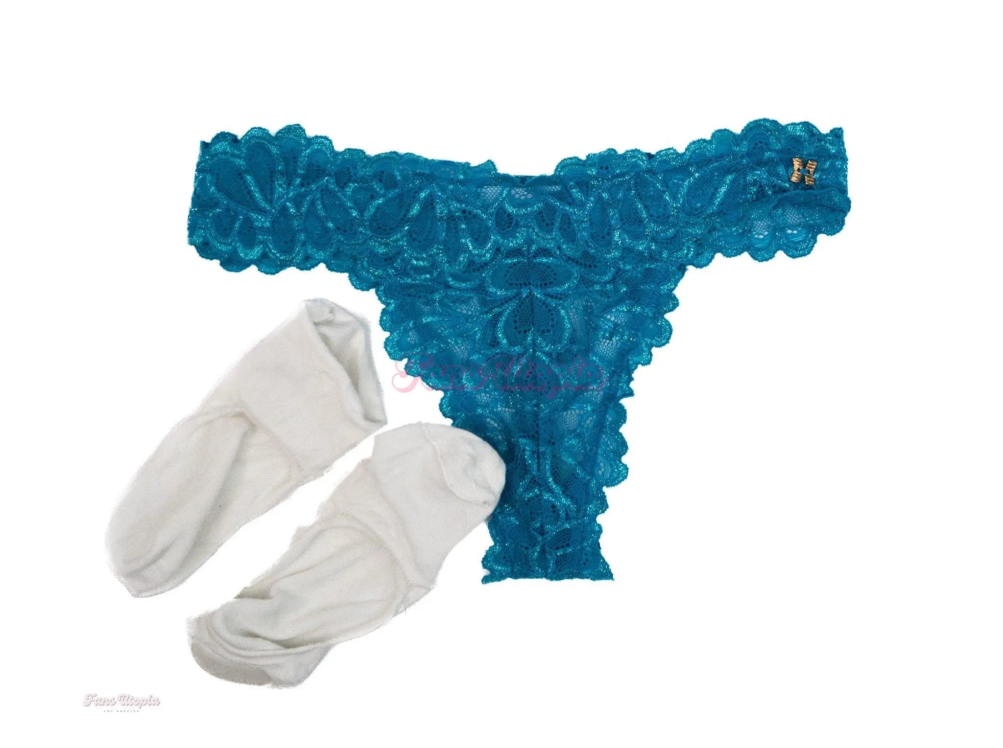 Lola Fae Savage X Blue Panties & Socks Lola Fae