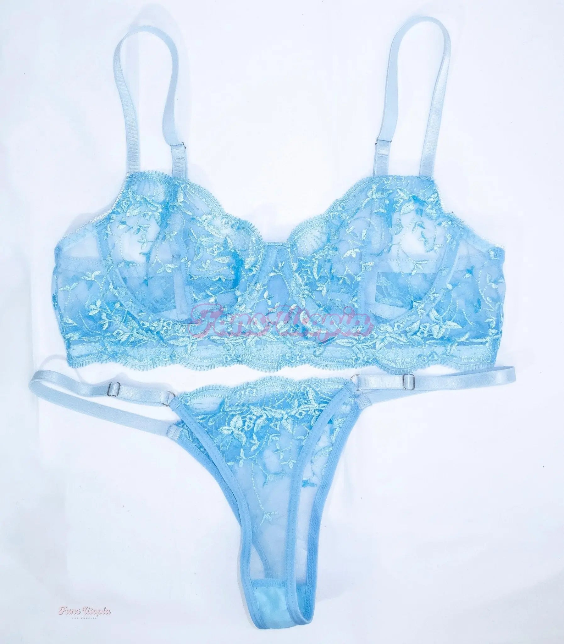 Lumi Ray Blue Floral Bra & Panties Set Lumi Ray