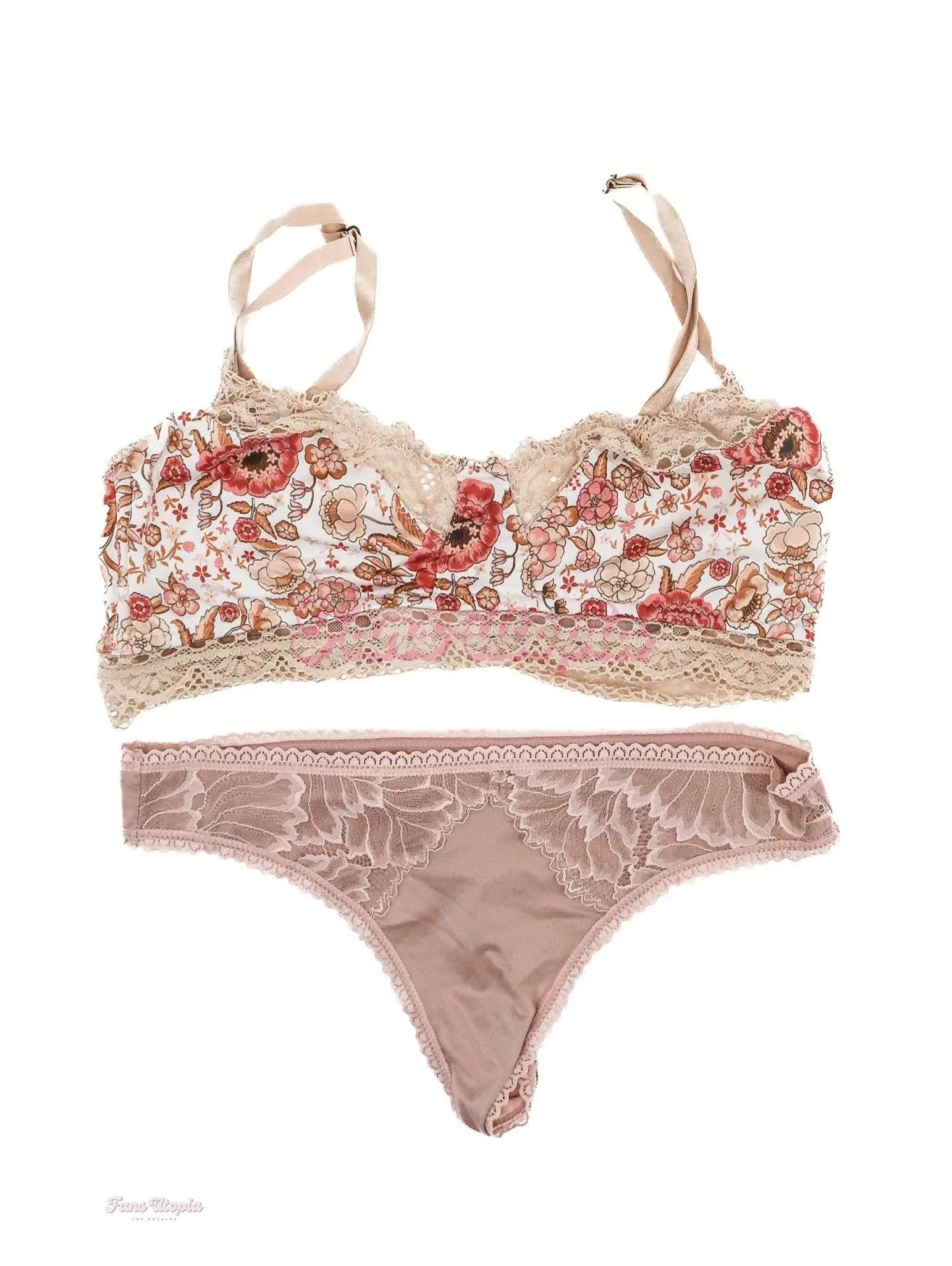 Lumi Ray Floral Brown Bra & Panty Set Lumi Ray