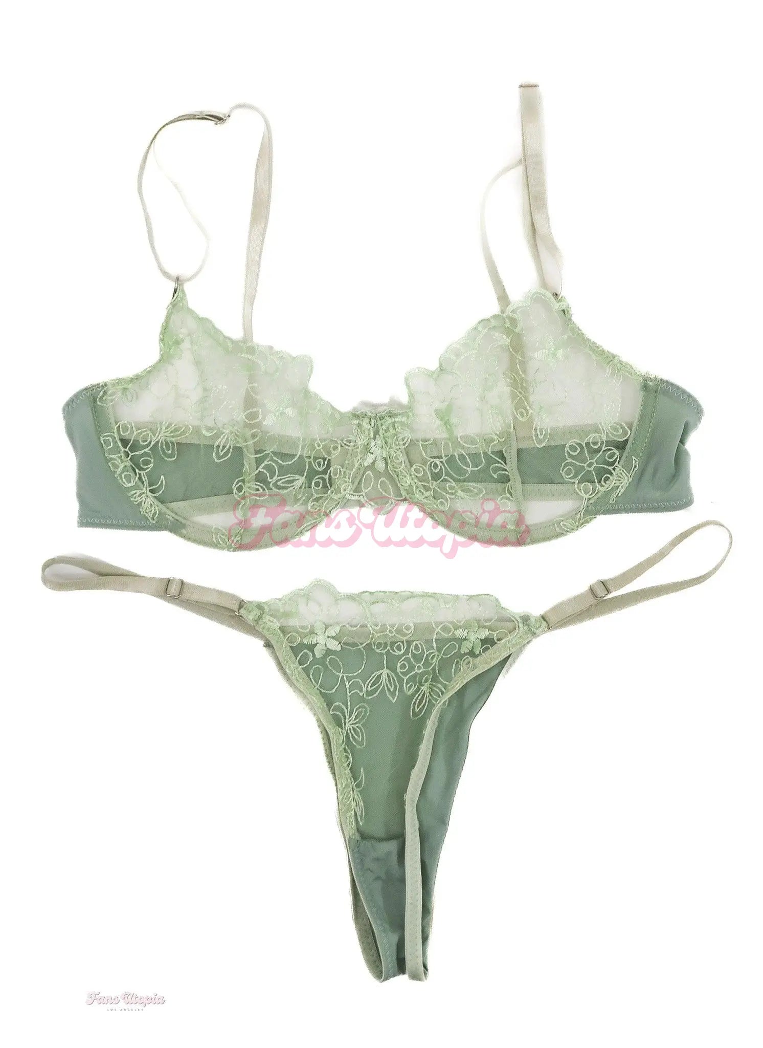 Lumi Ray Mint Lace Bra & Panty Set Lumi Ray