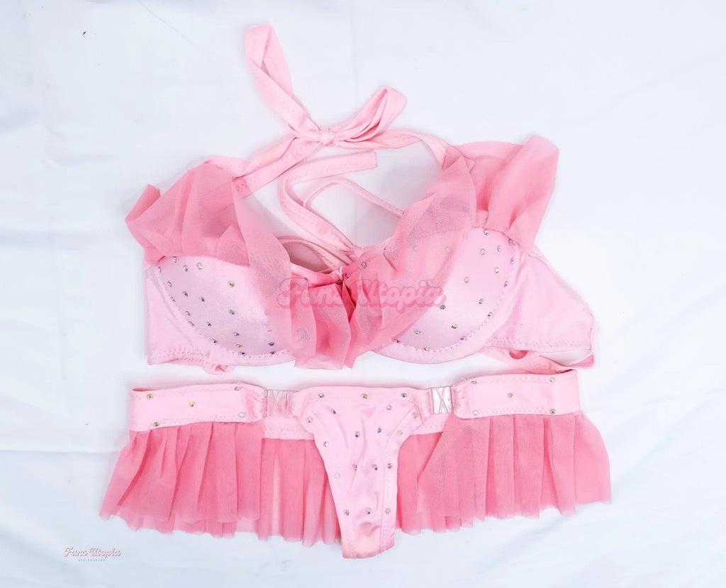Maddy May Ballerina Bra & Panties + Signed Stripper Booties Maddy May