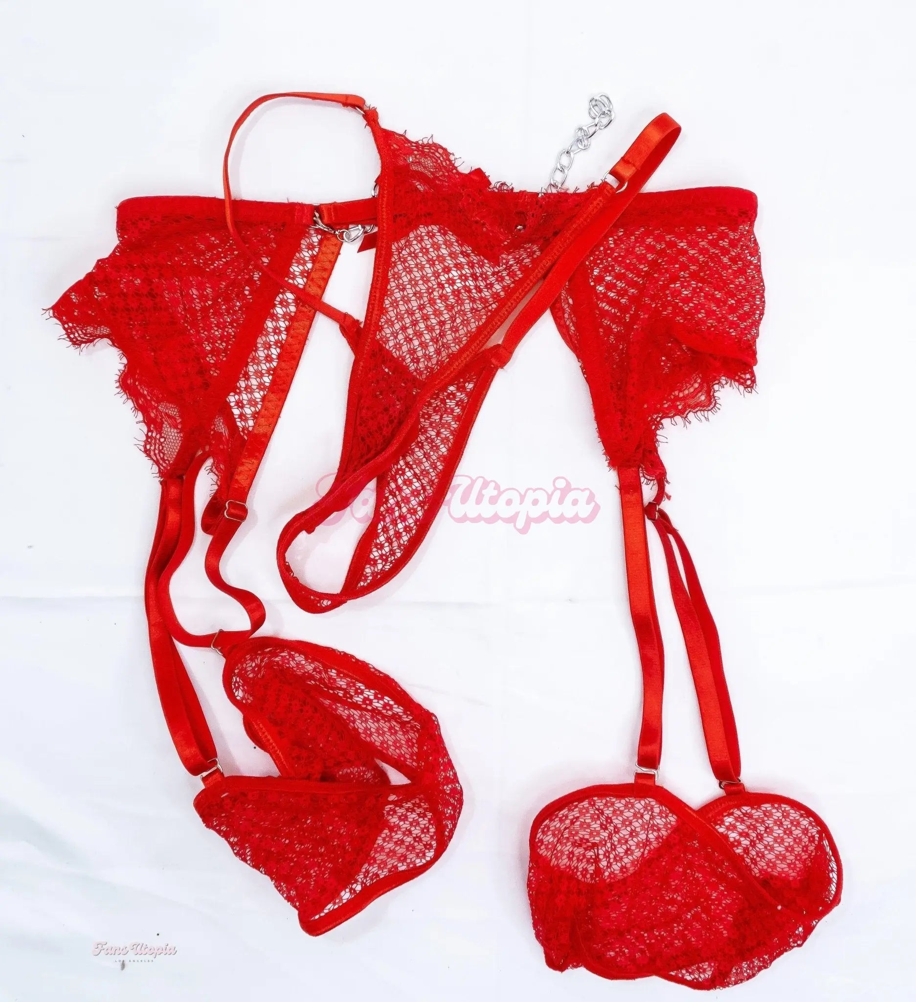 Maddy May Red Panty + Garter Maddy May