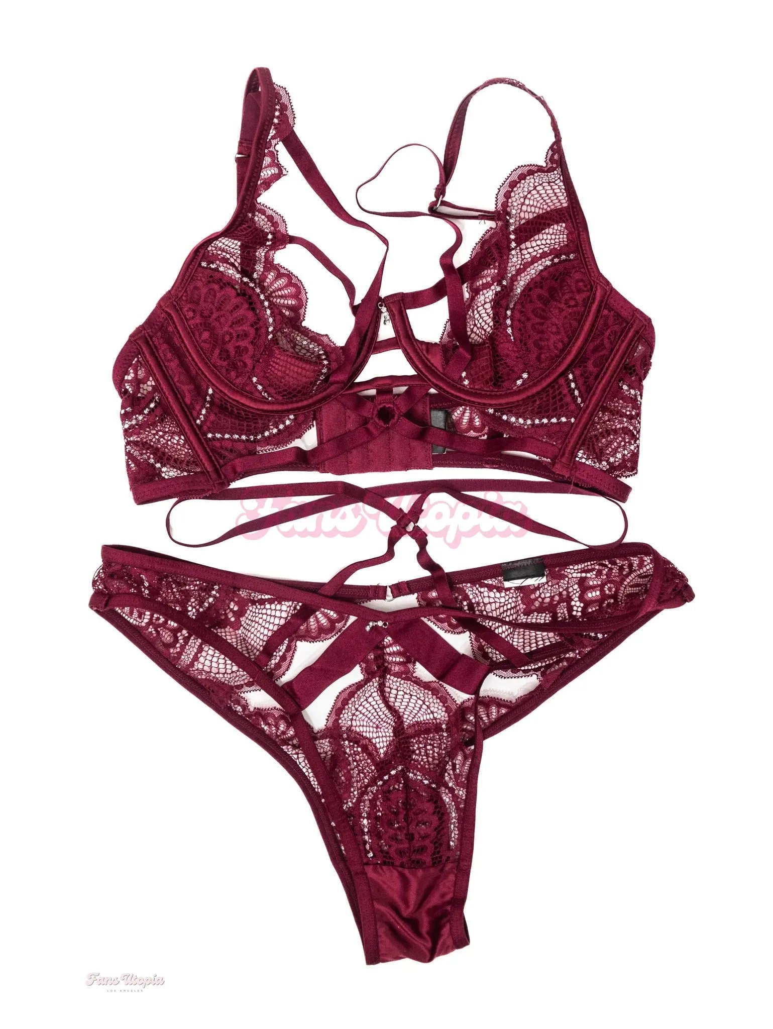 Marina Maya Maroon Bra & Panty Set Marina Maya