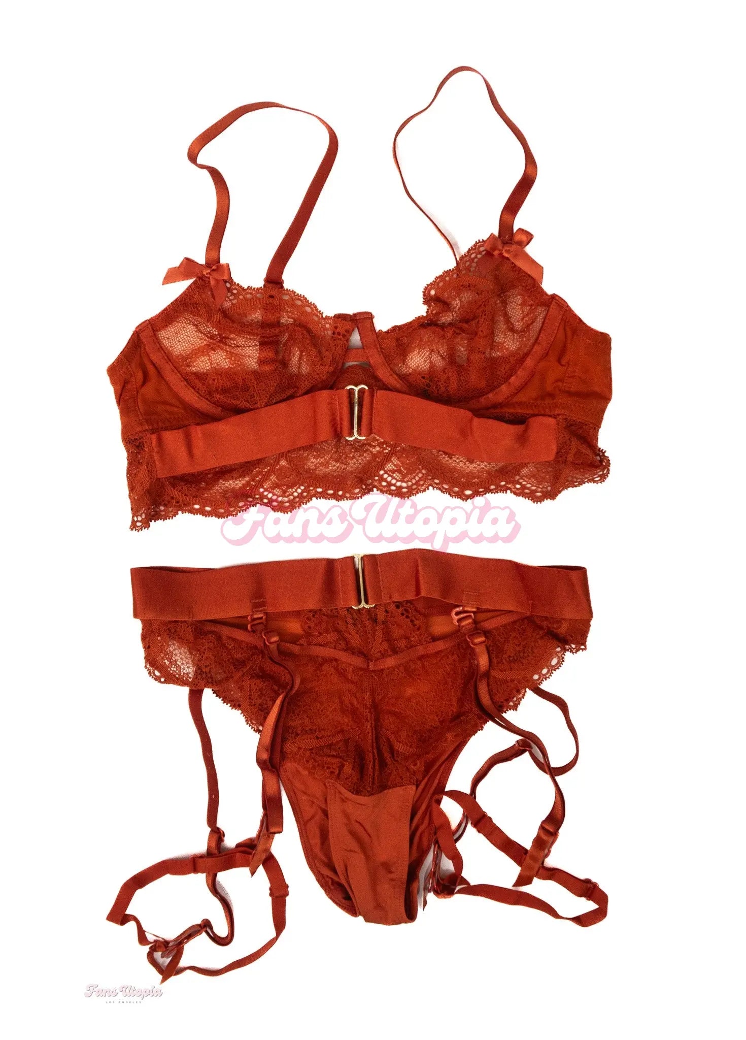 Marina Maya Orange Lace Bra & Panty Set Marina Maya