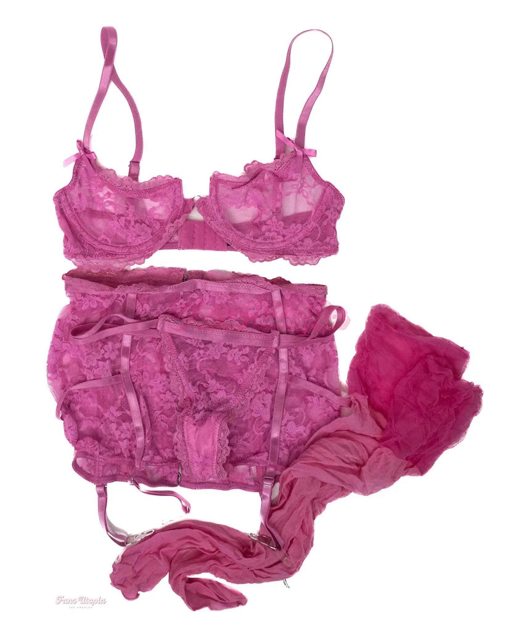 Marina Maya Pink Lace Set Marina Maya