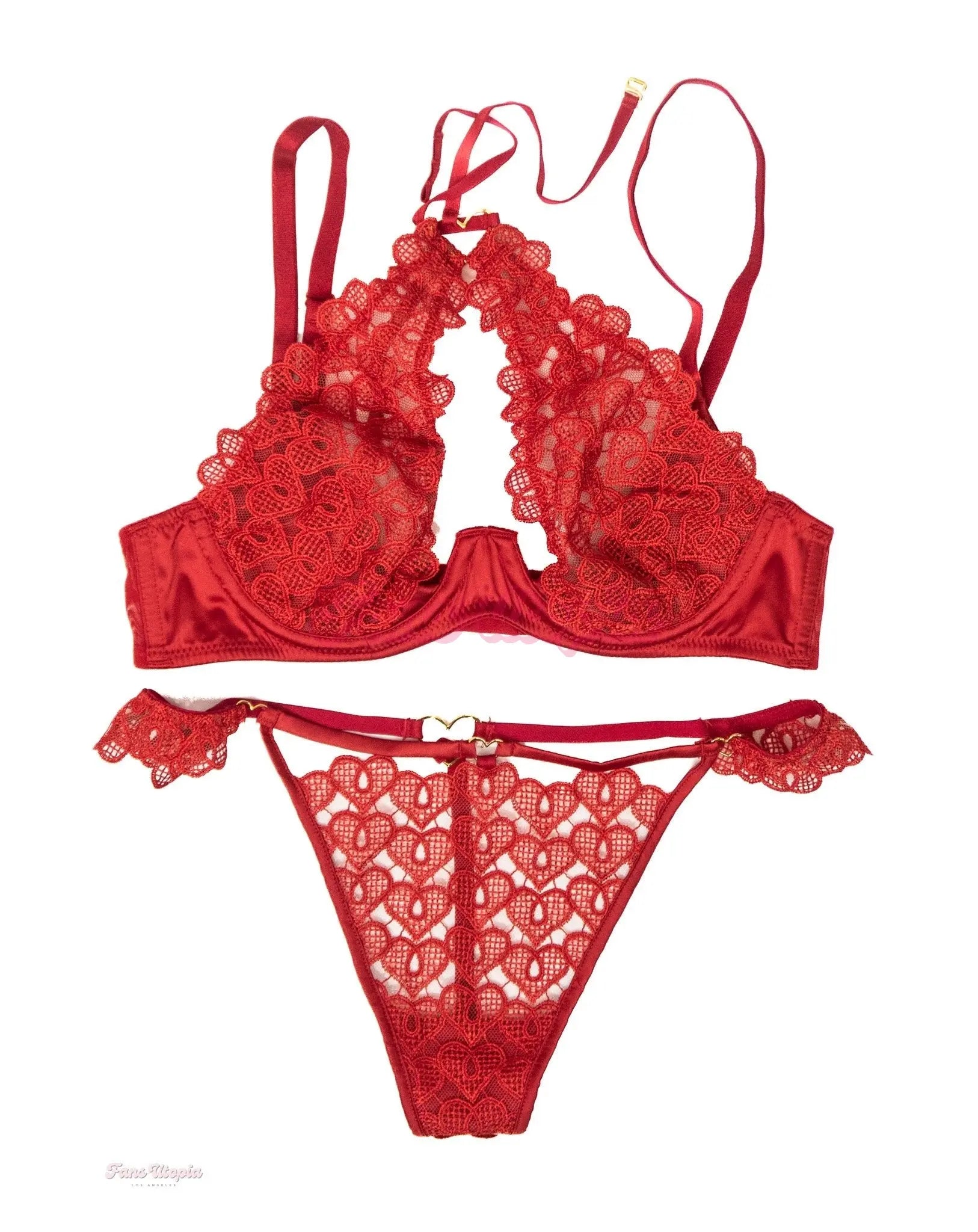 Marina Maya Red Lace VS Bra & Panty Set Marina Maya