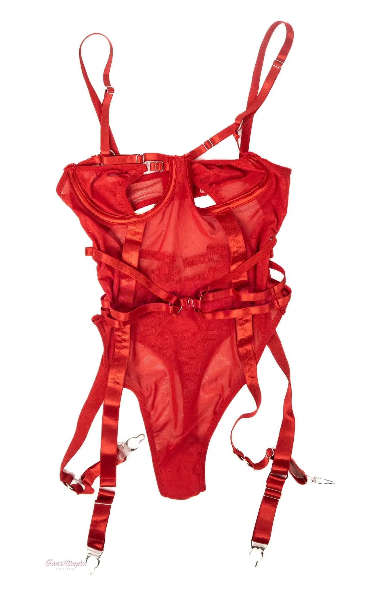 Marina Maya Red Strappy Bodysuit Marina Maya