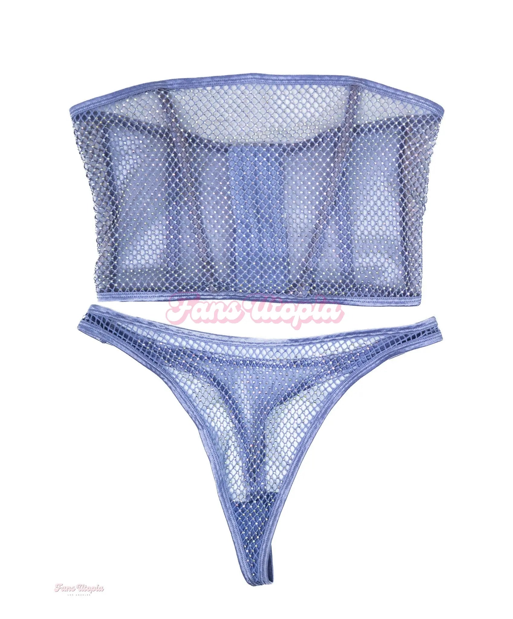 Maya Farrell Savage X Purple Net Strapless Bra & Panty Set Maya Farrell
