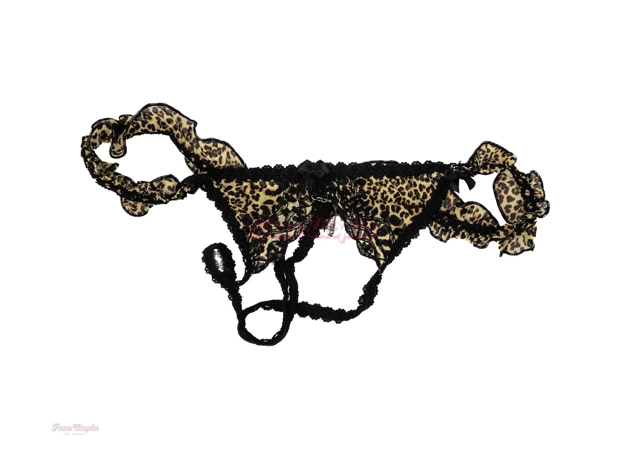 Meli Santa Cheetah Crotchless Panties OUTLET