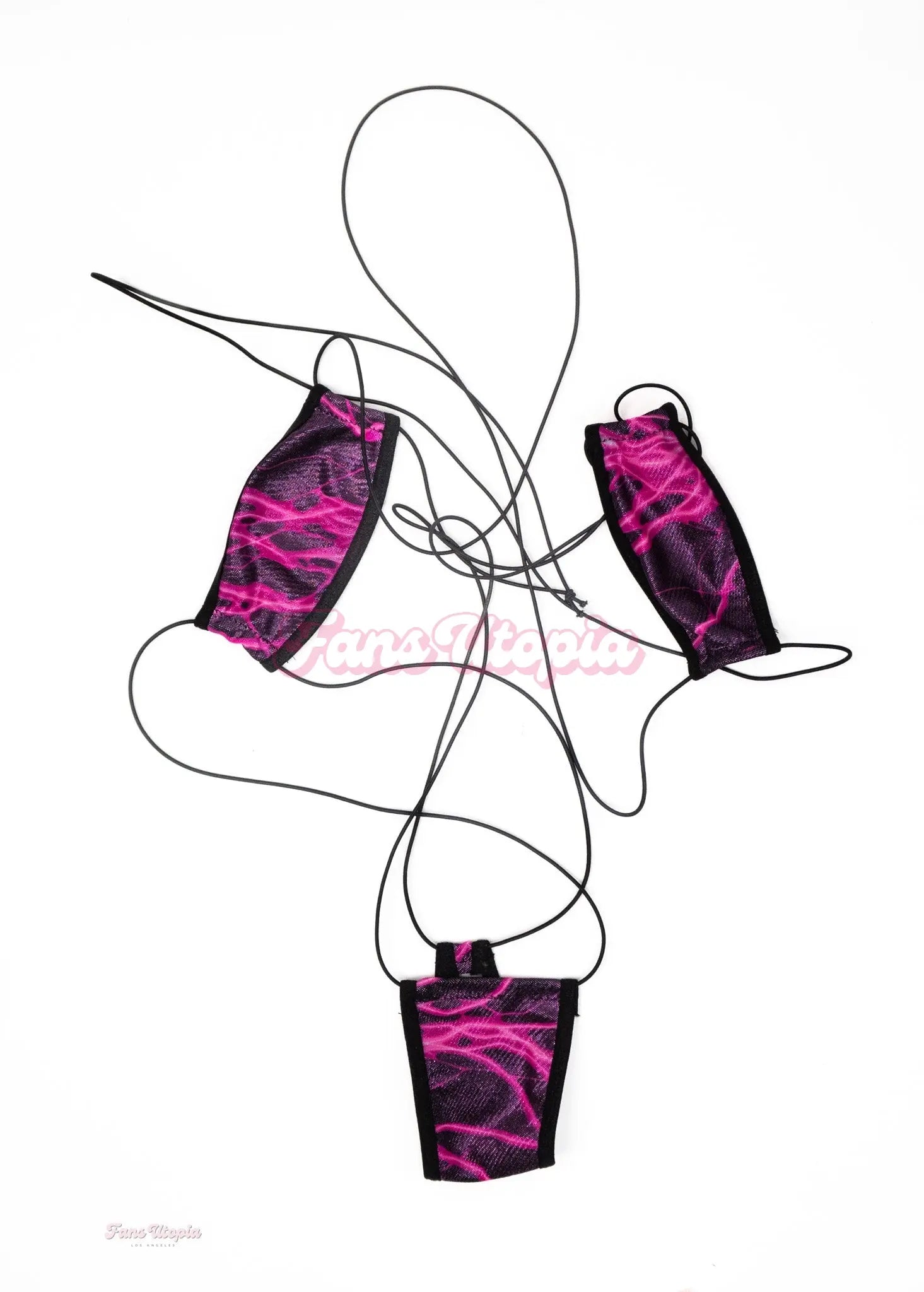 Meli Santa Hot Pink Black Monokini OUTLET
