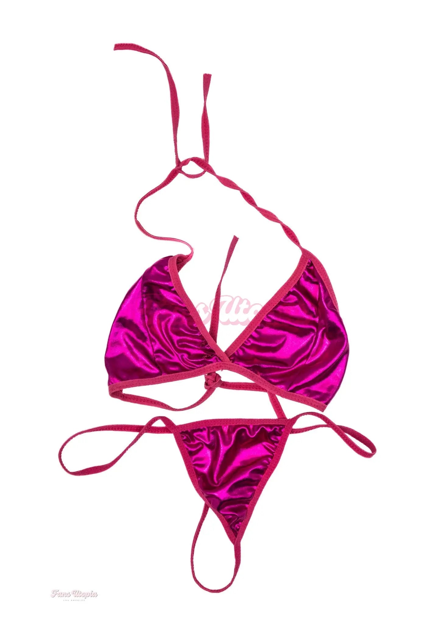 Meli Santa Hot Pink Metallic Bikini OUTLET