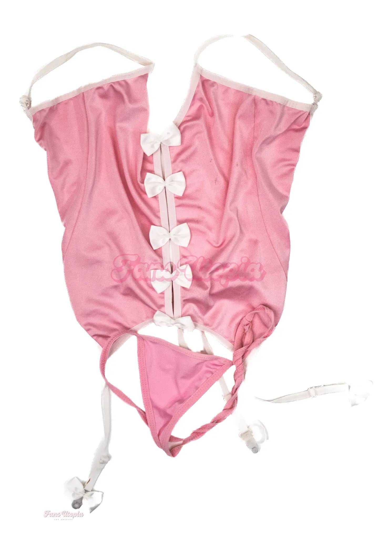 Meli Santa Pink White Bow Basque + Panties Meli Santa
