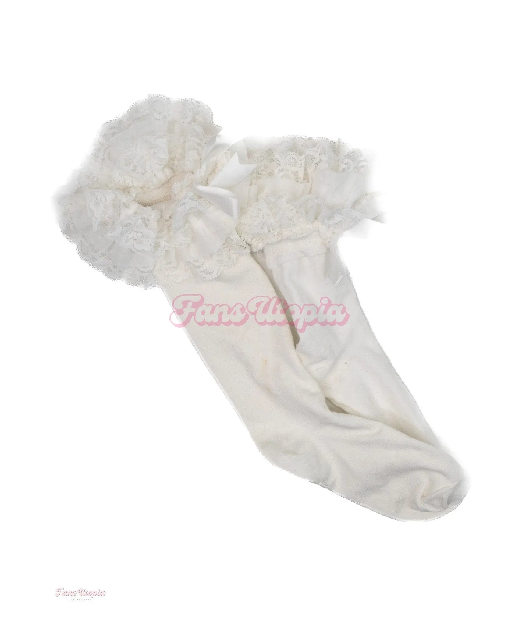 Meli Santa White Frilly Socks OUTLET