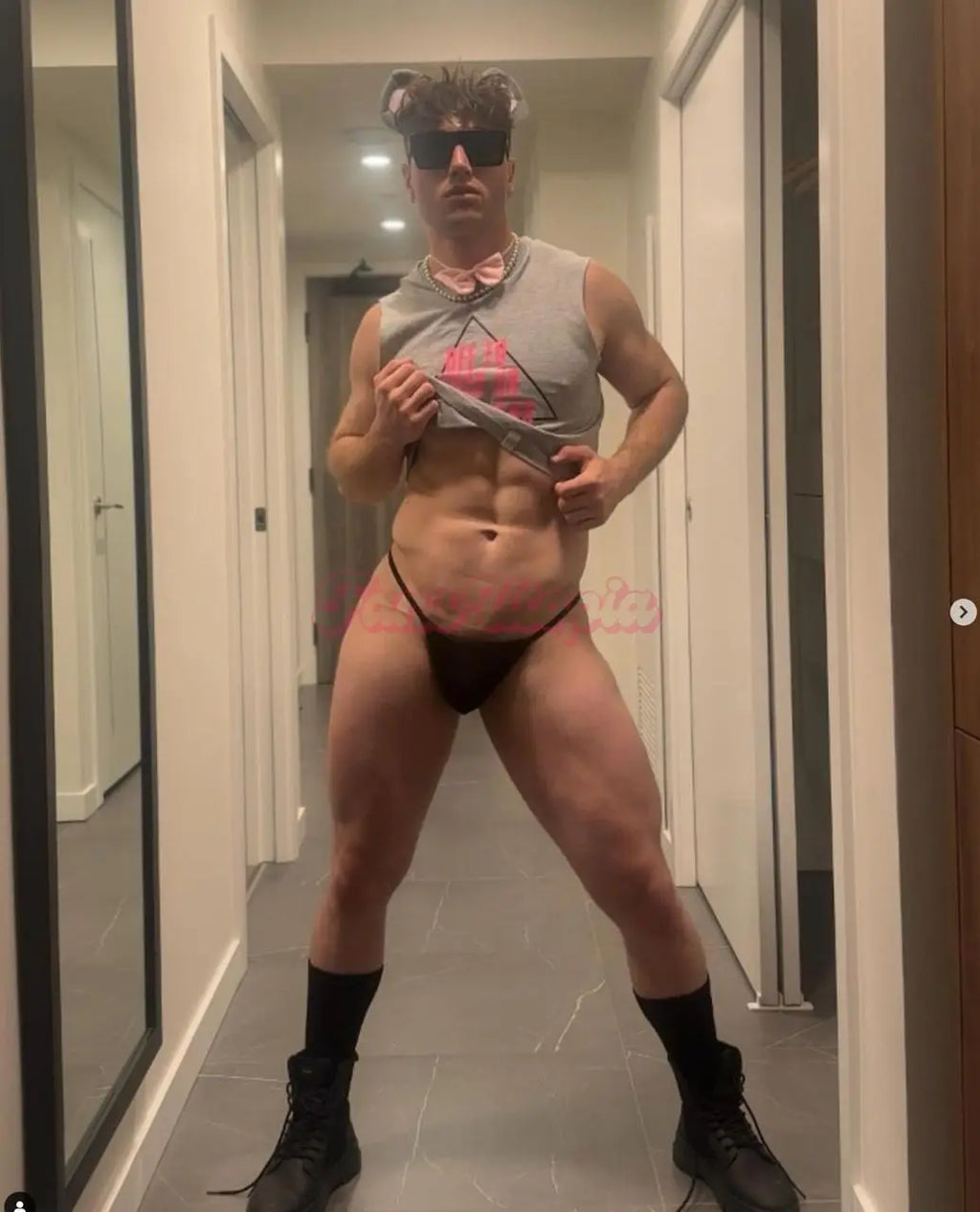 Michael Boston Black Thong Michael Boston