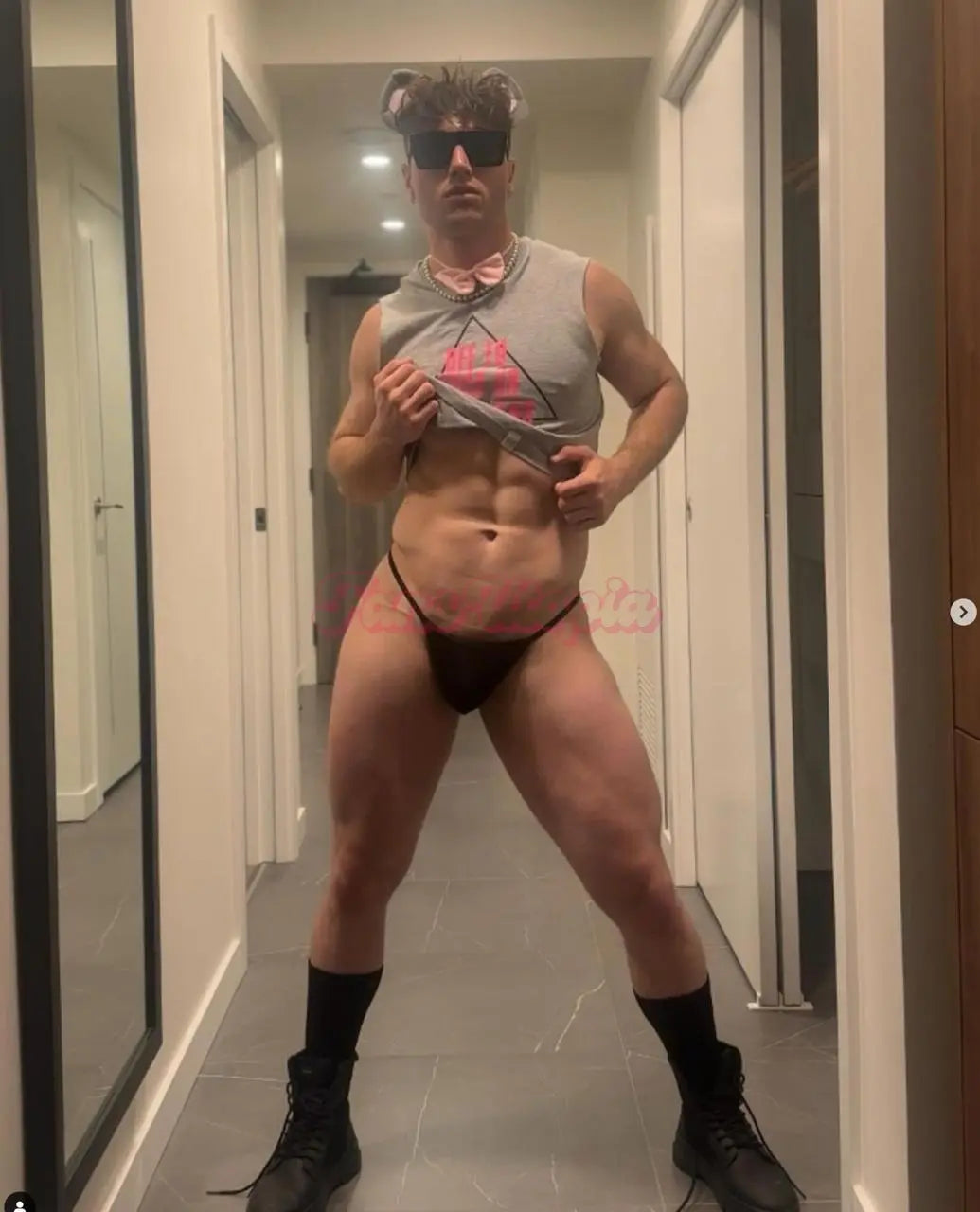 Michael Boston Black Thong Michael Boston