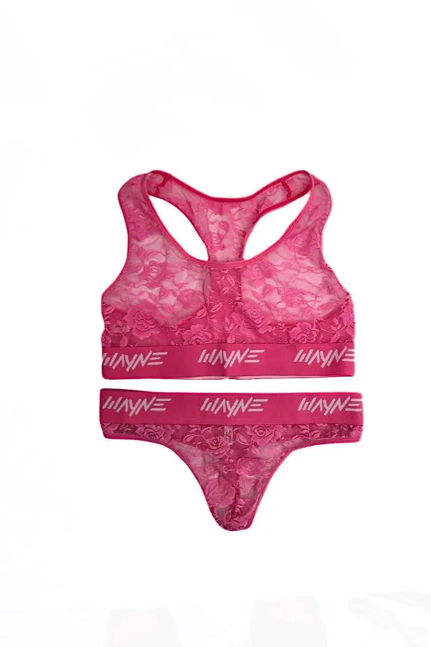 Michael Boston Pink Lace Thong Set Michael Boston