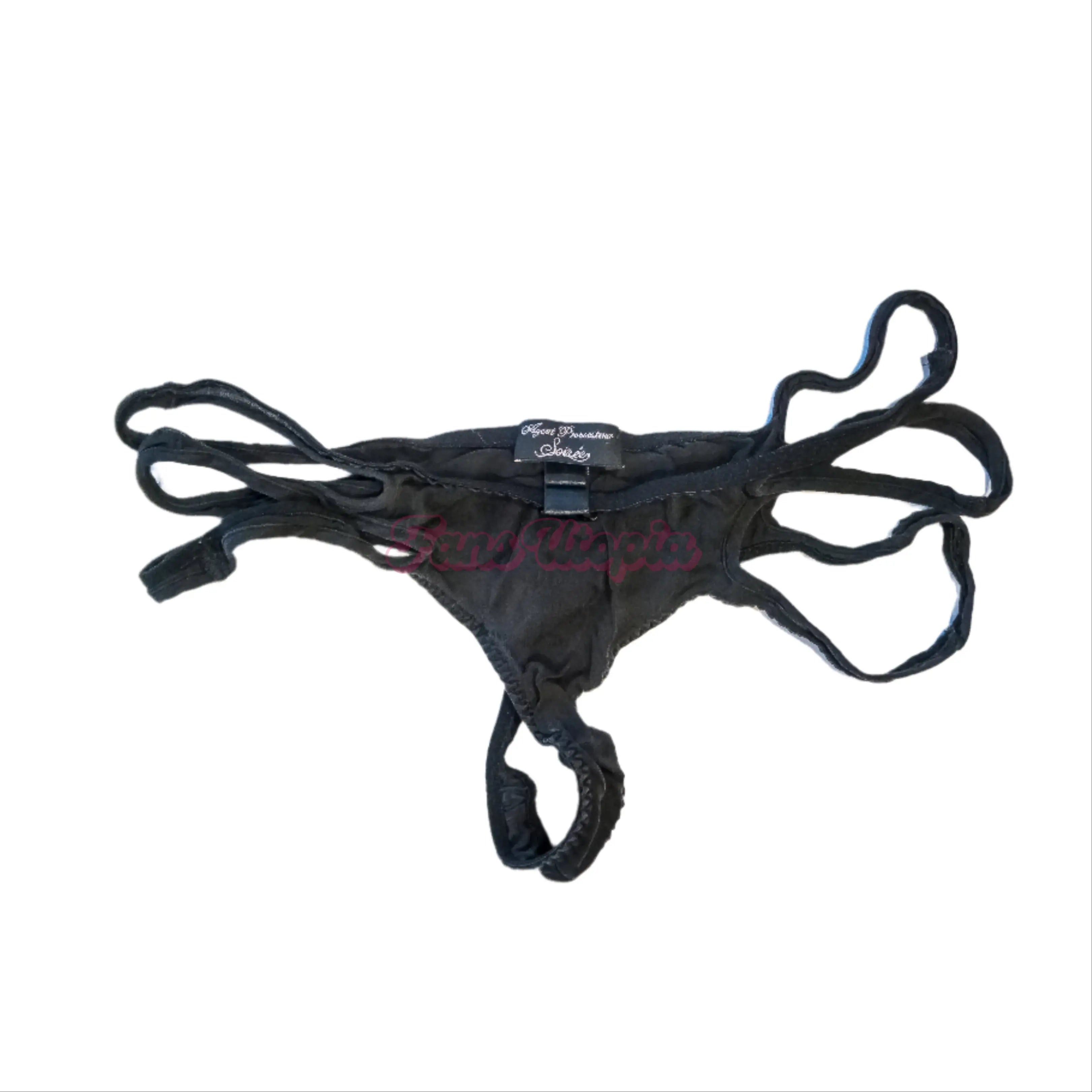 Natasha AP Black Strappy Thong Natasha