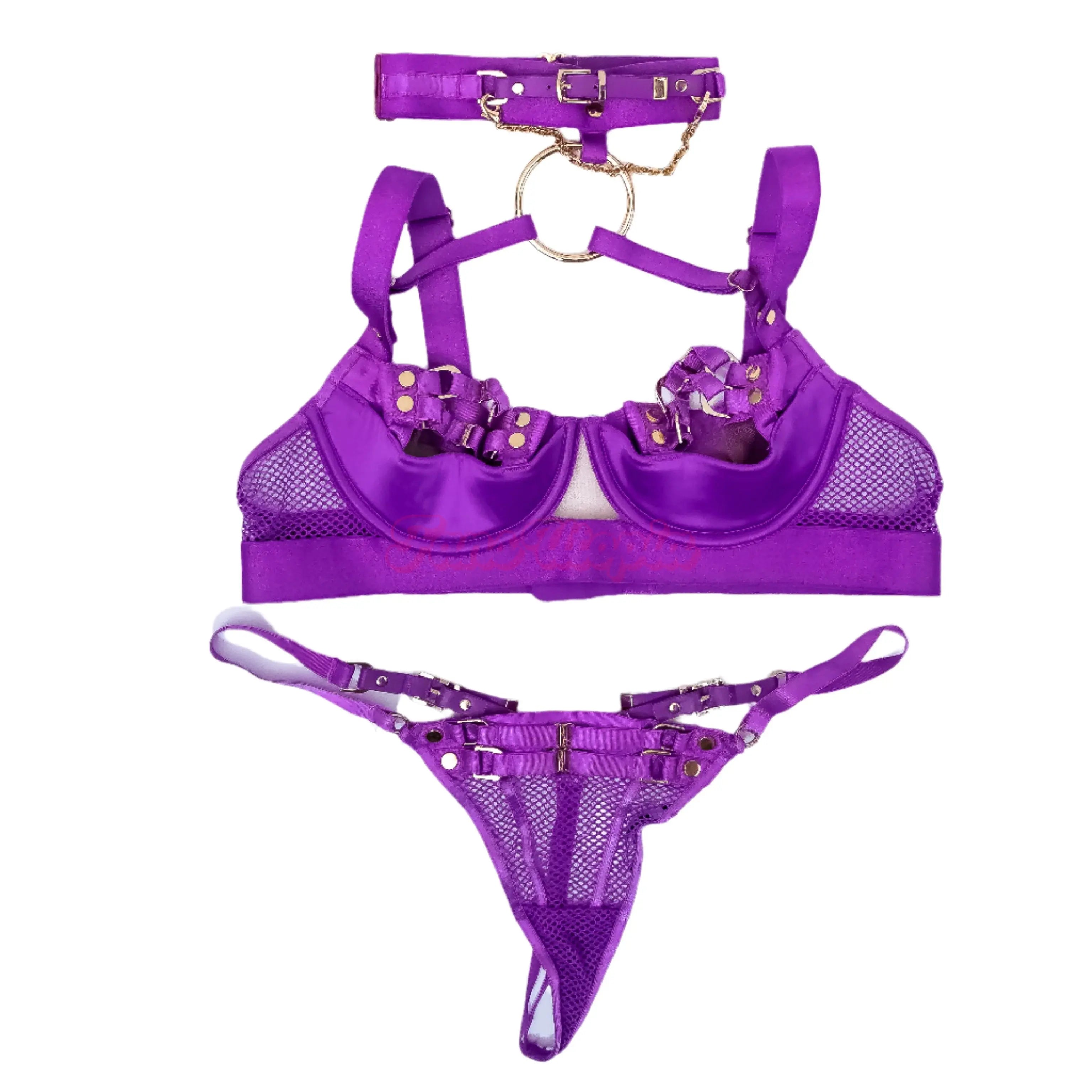 Nicole Aria Magenta HB Bra & Panties Set Nicole Aria