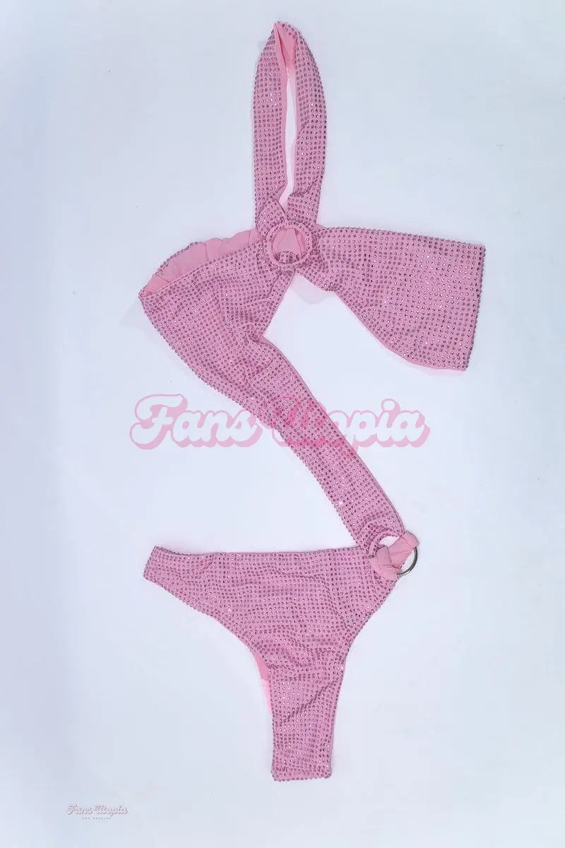 Nika Venom Pink Rhinestoned Monokini Nika Venom