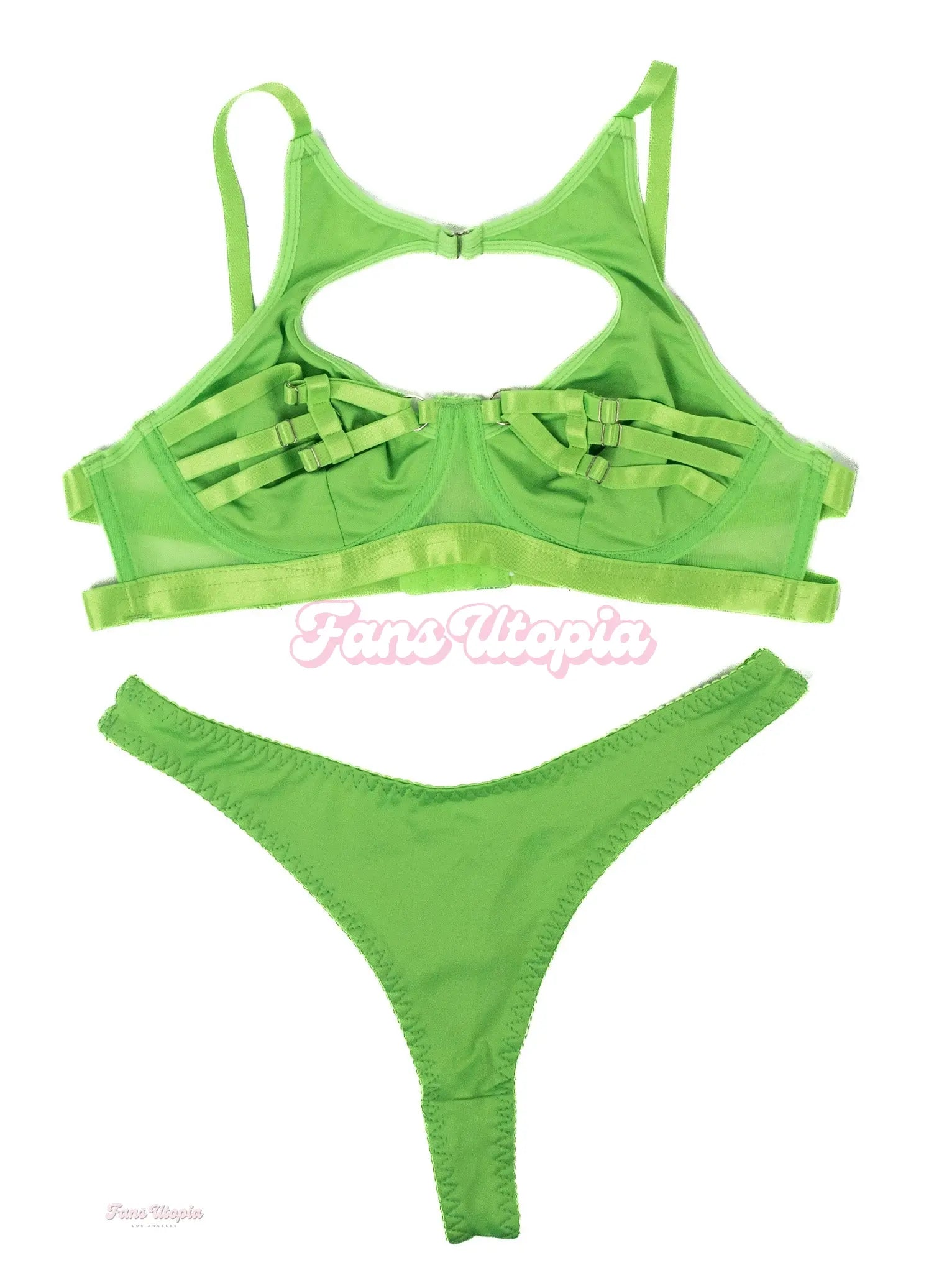 Nikki Benz Neon Green Bra & Panty Nikki Benz