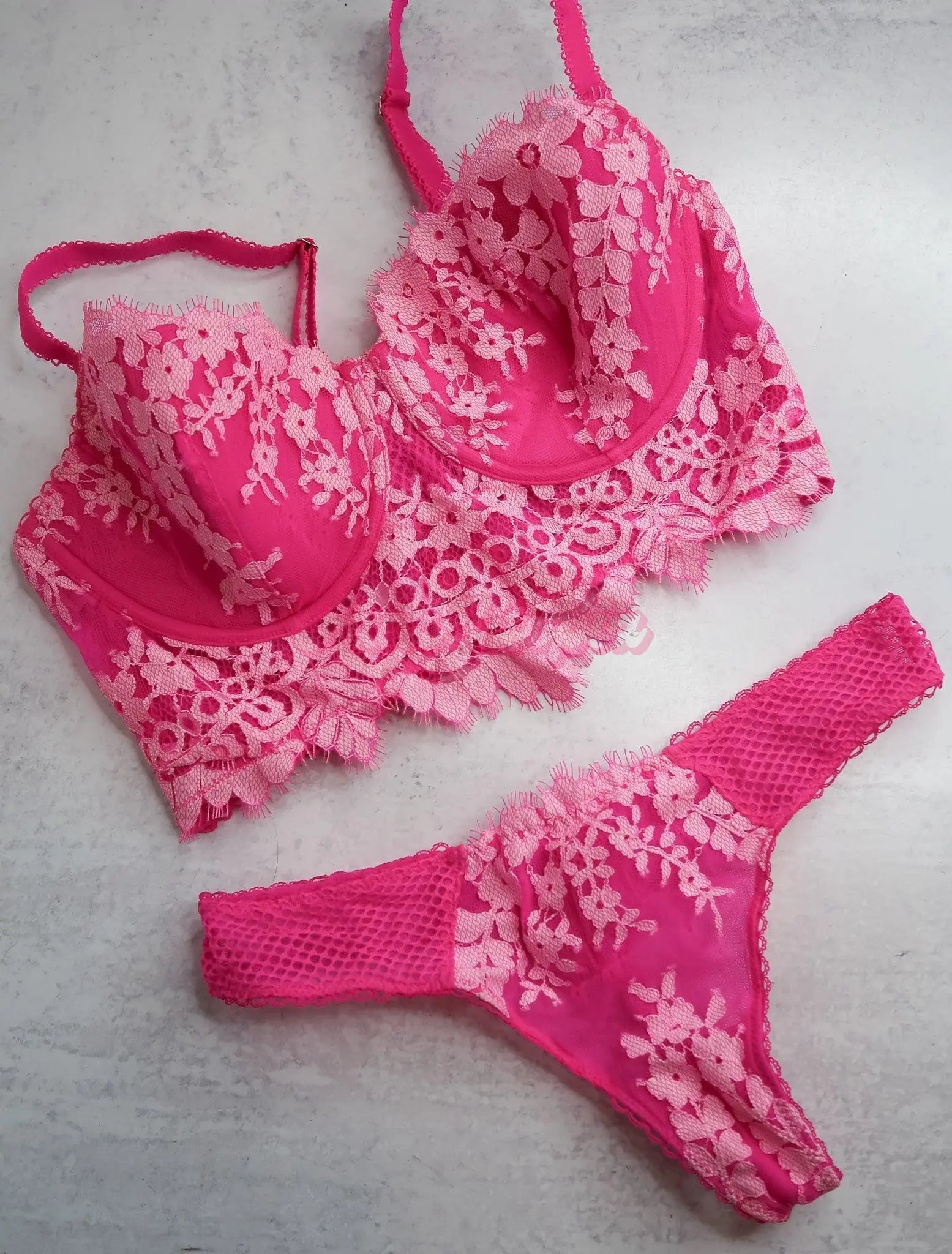 Nina Dolci Pink Lace Bra & Panty Set Nina Dolci