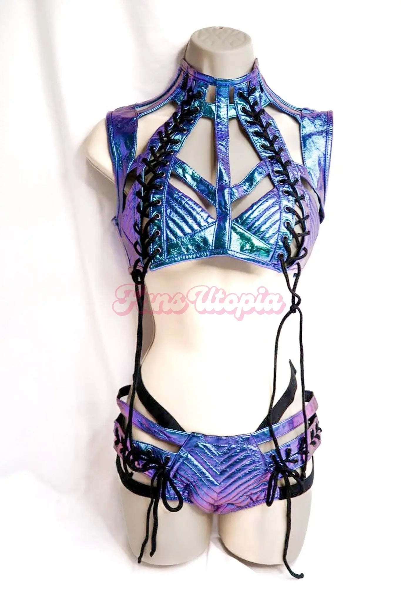 POV WVR - Shrooms Q Metallic Rave Bra & Panty Set Porn+