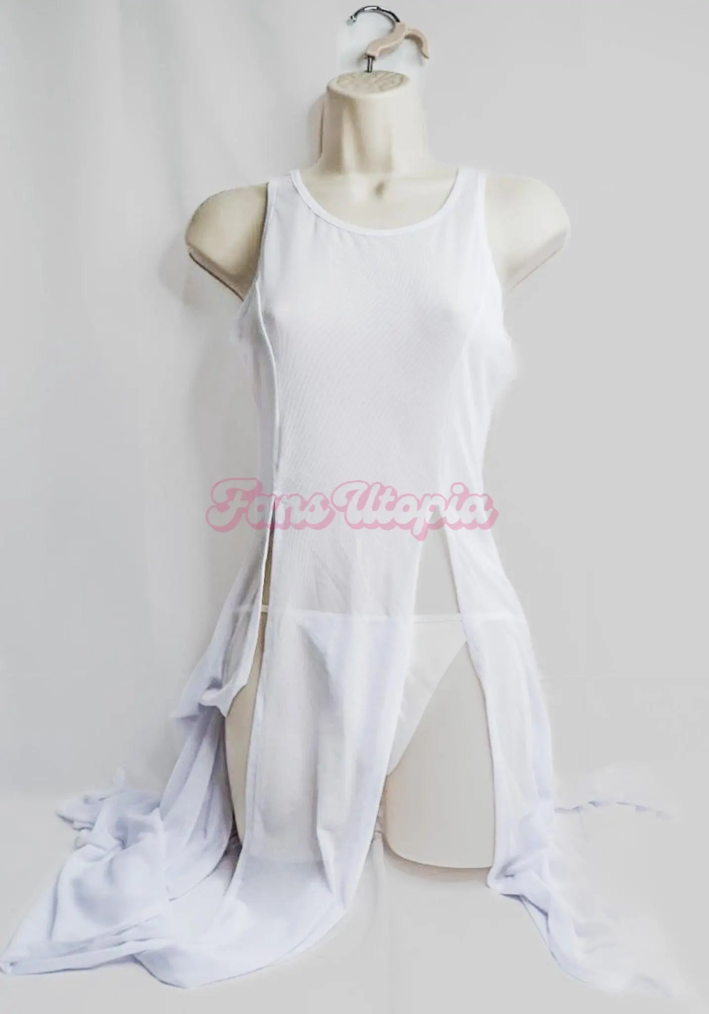 PPLUS - Shower - Rissa May White Mesh Dress Set Porn+