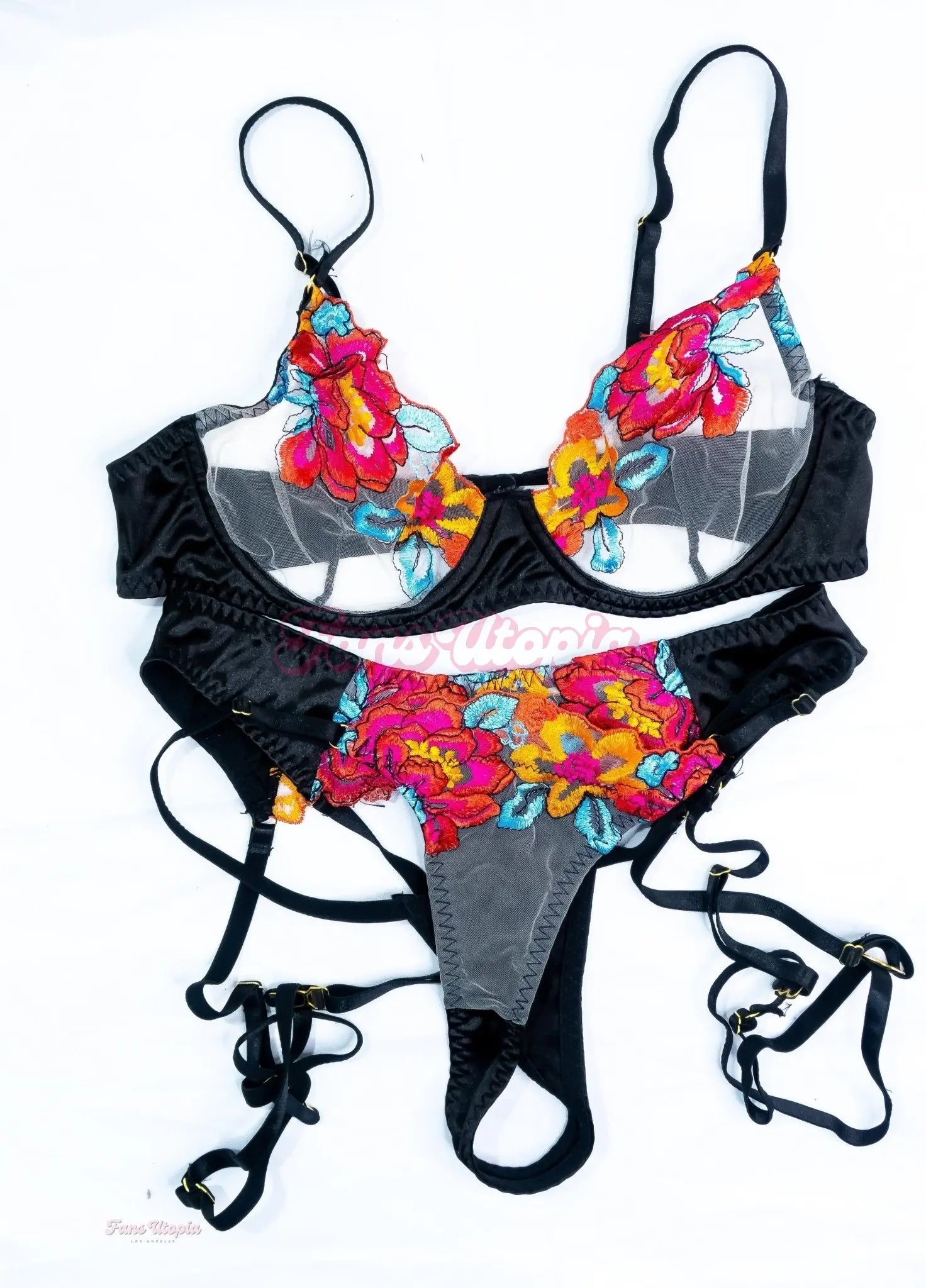 Payton Preslee Black Floral Lingerie Set Payton Preslee