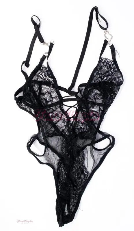 Payton Preslee Black Lace Chained Bodysuit Payton Preslee