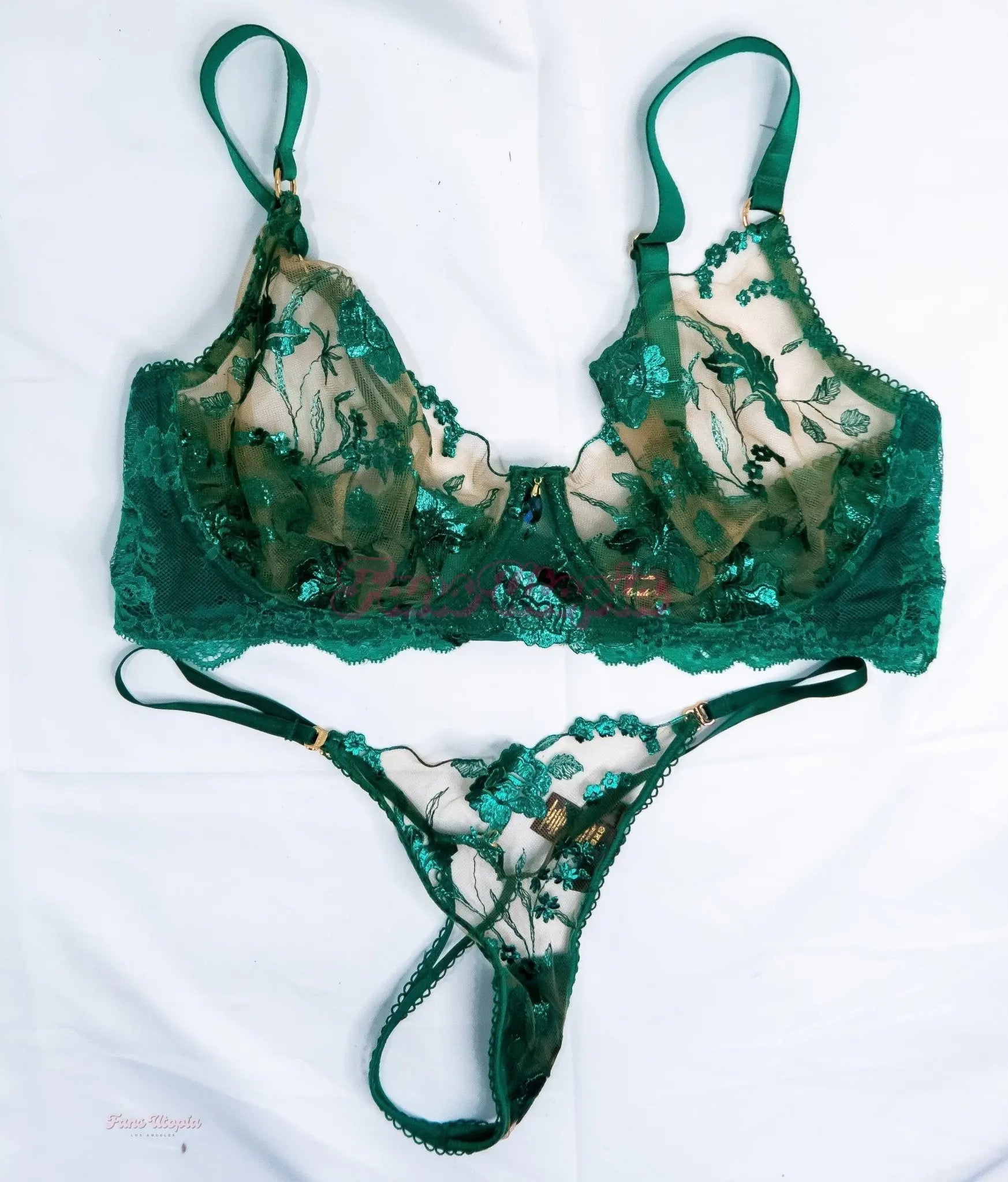 Payton Preslee HB Green Lace Bra & Panties Set Payton Preslee