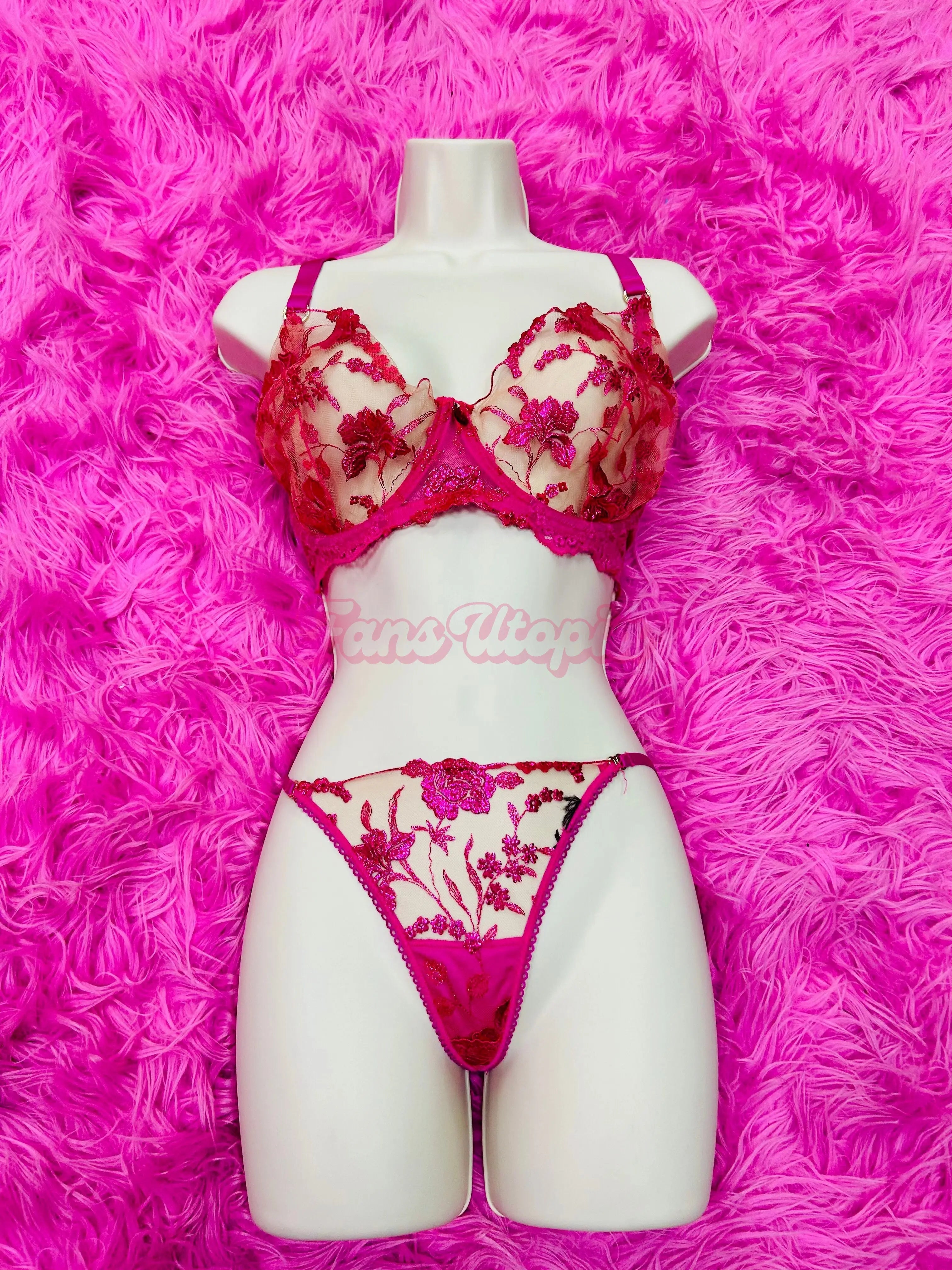 Payton Preslee HB Pink Floral Bra & Panty Payton Preslee