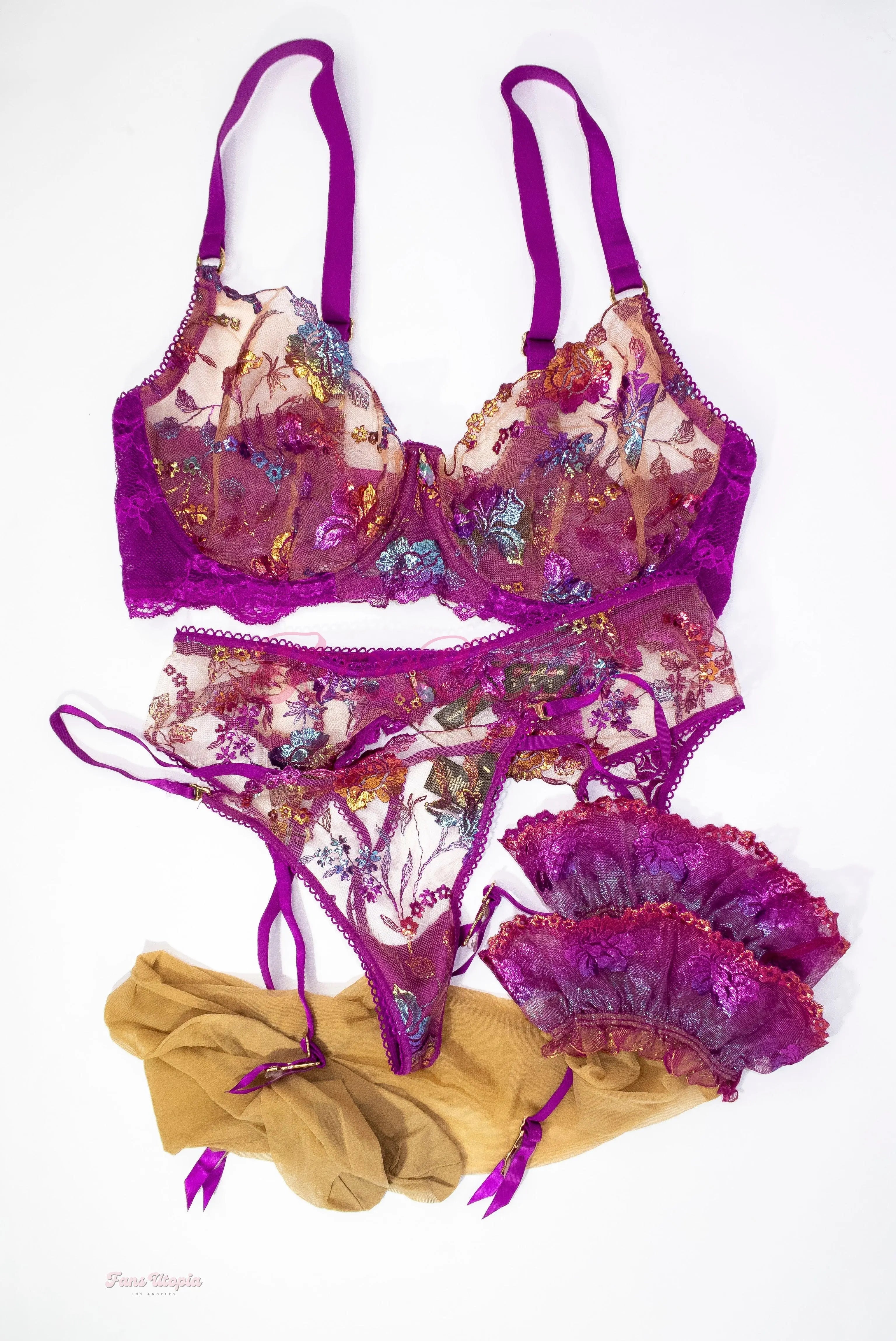 Payton Preslee HB Purple Iridescent Complete Lingerie Set Payton Preslee