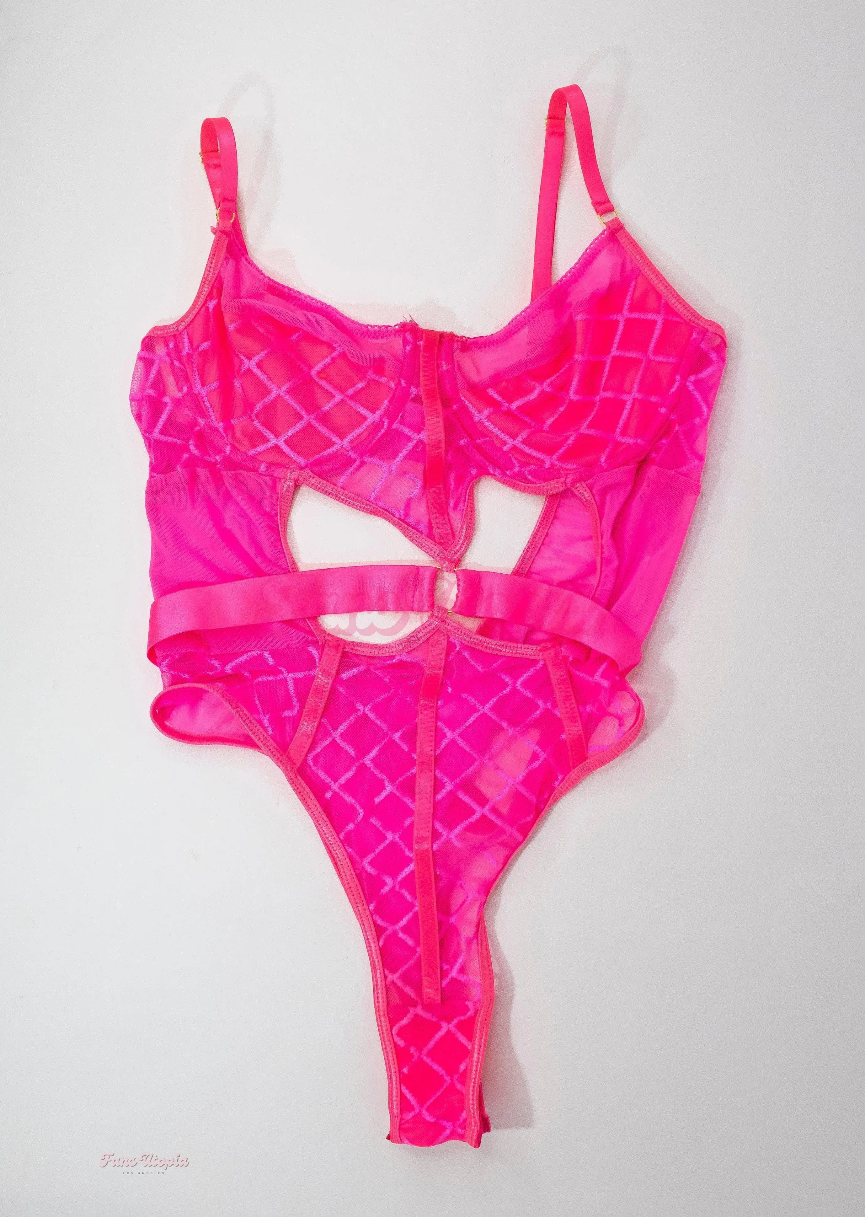Payton Preslee Hot Pink Bodysuit - FANS UTOPIA SNACK LA Payton Preslee Hot Pink Bodysuit - FANS UTOPIA SNACK LA