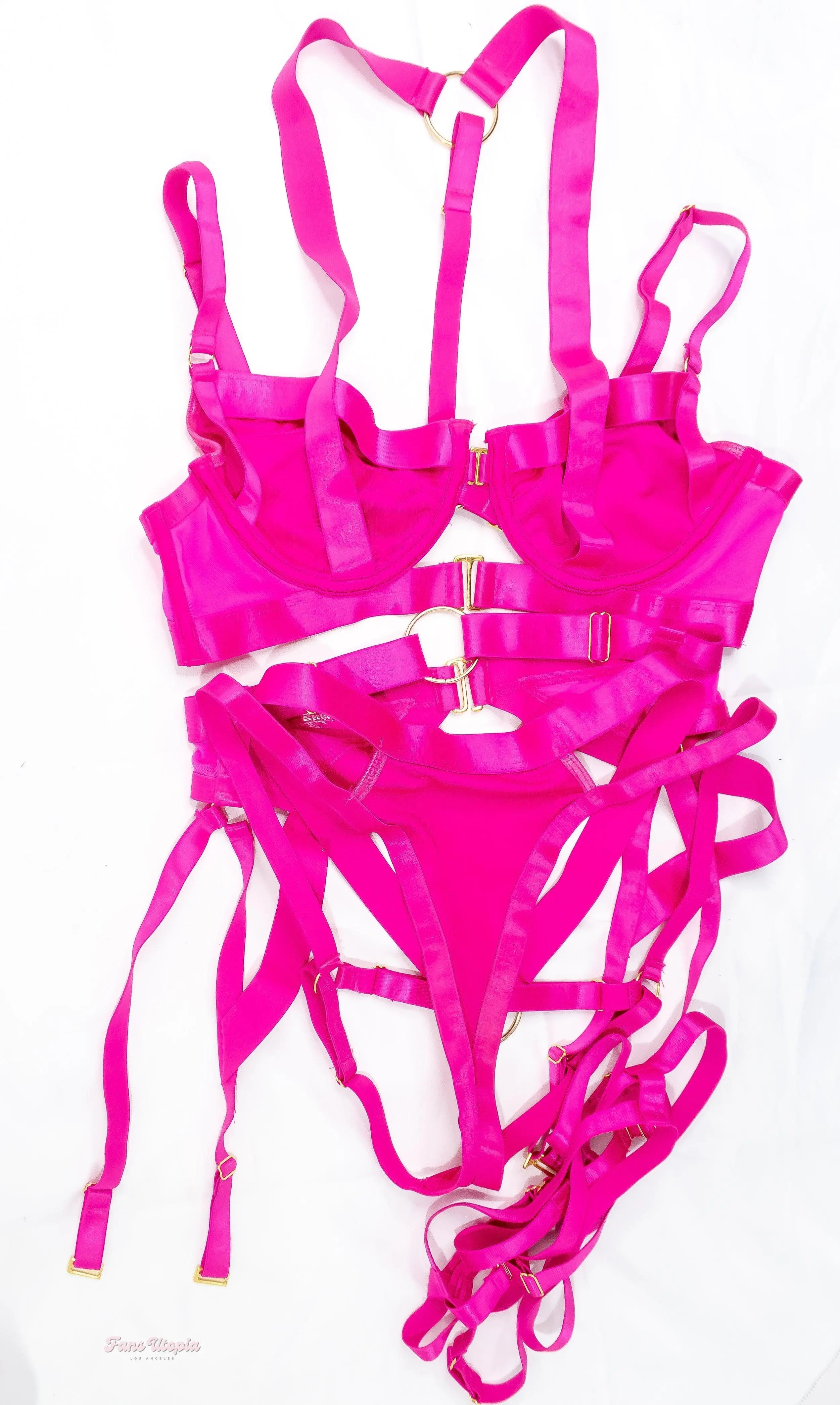 Payton Preslee Magenta Bondage Lingerie Set Payton Preslee