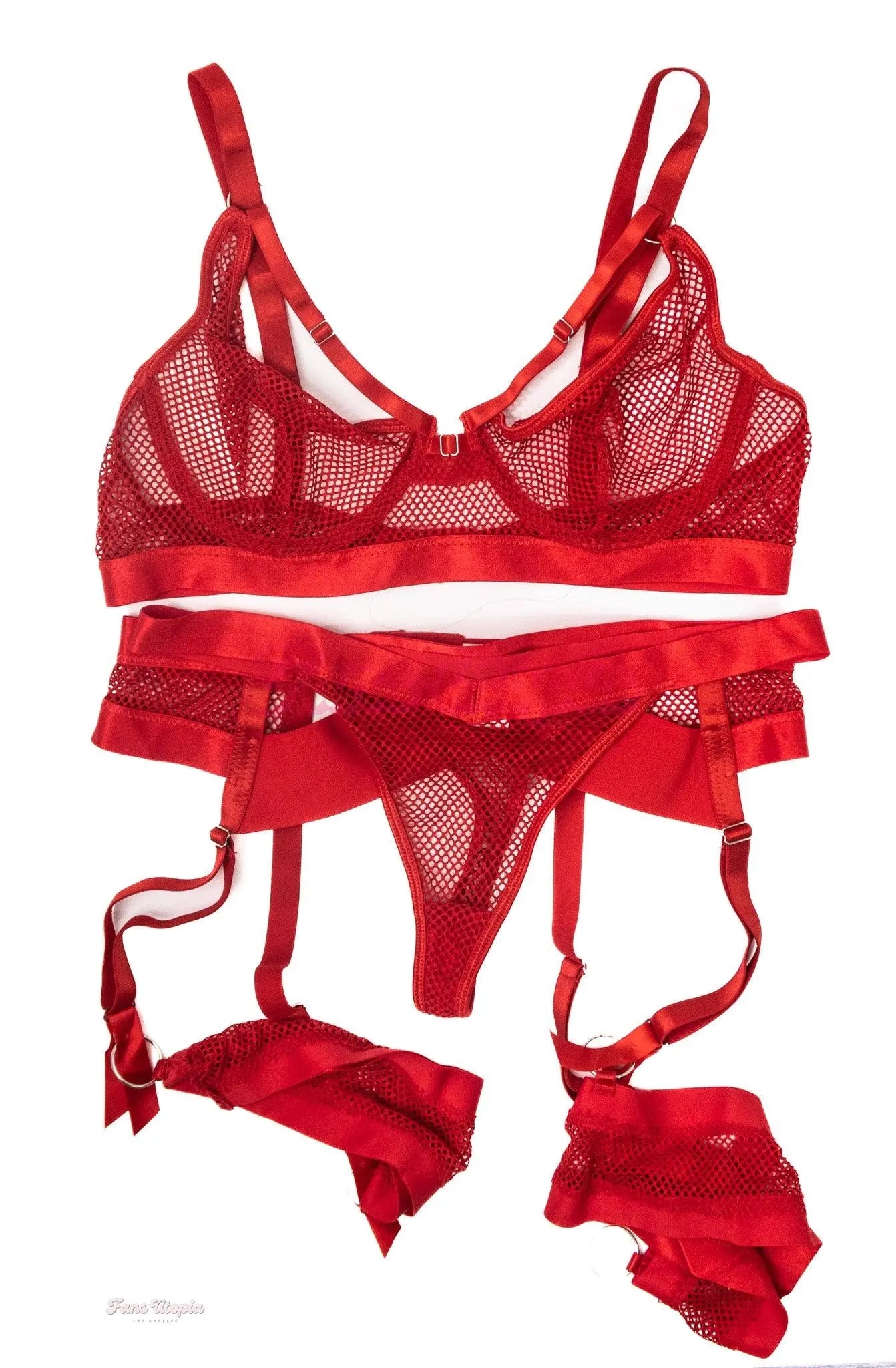 Payton Preslee Red Mesh Lingerie Set Payton Preslee