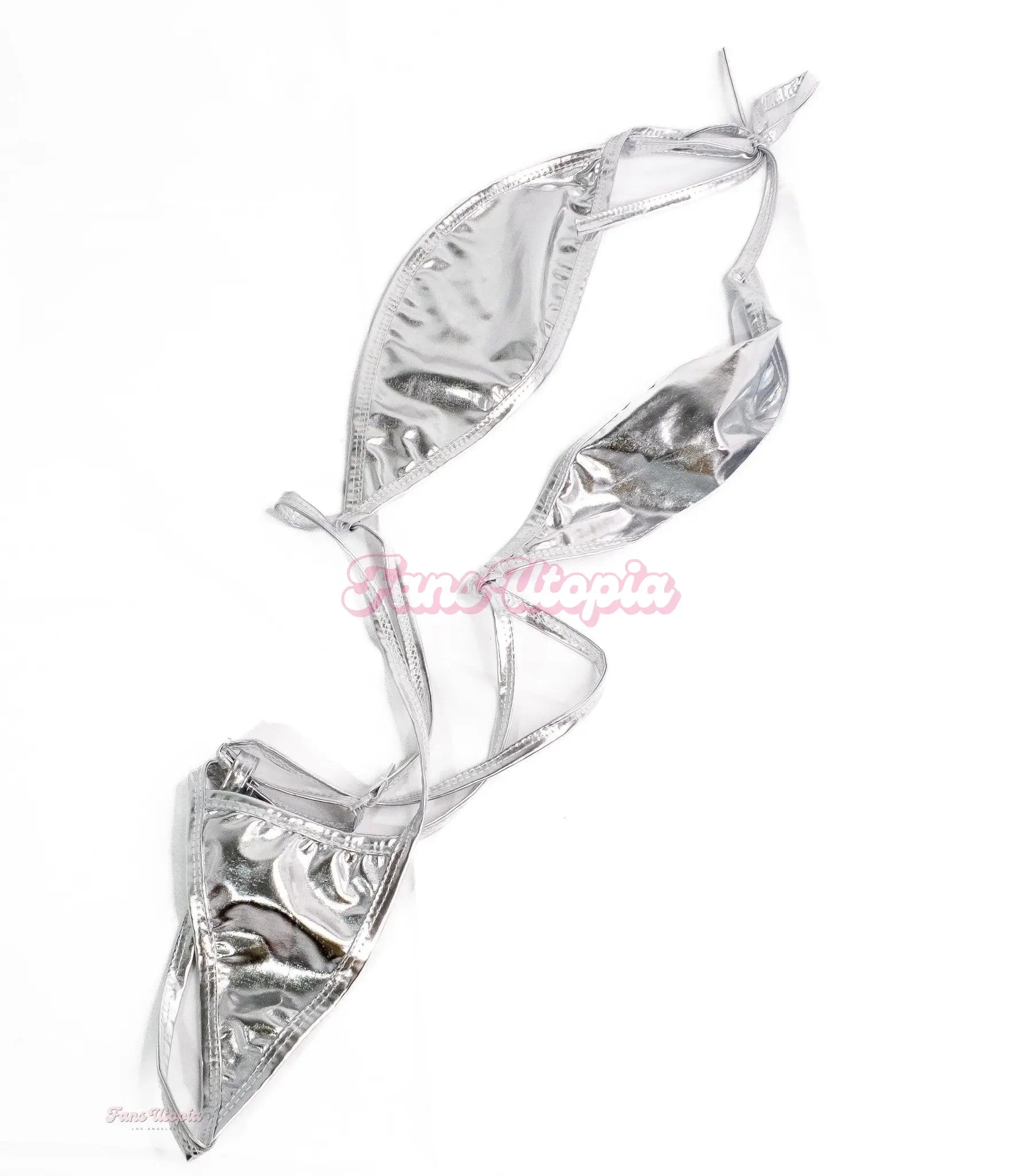 Payton Preslee Silver Metallic Bodysuit + Fishnet Payton Preslee