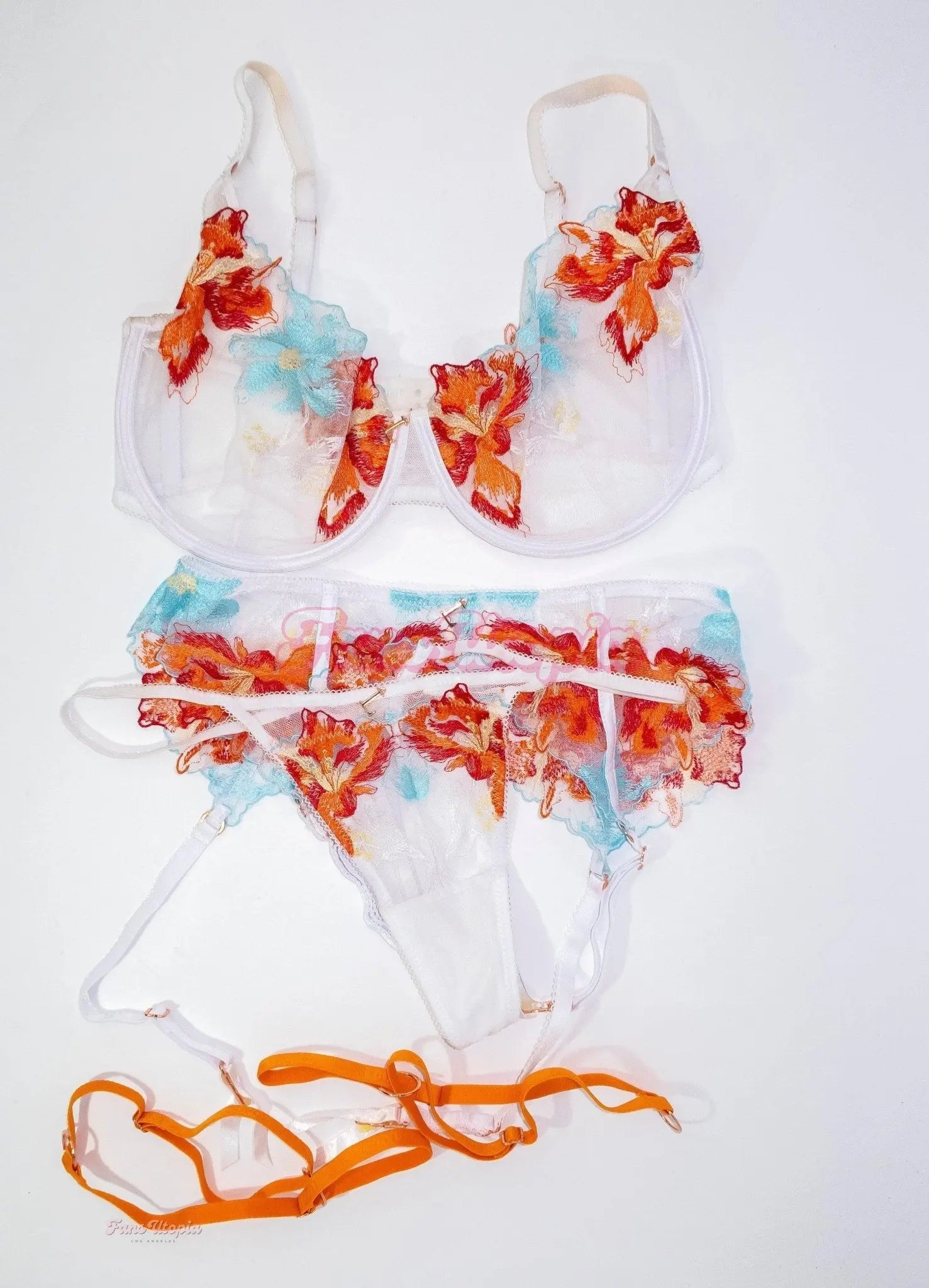 Payton Preslee White Floral Lounge Lingerie Set Payton Preslee