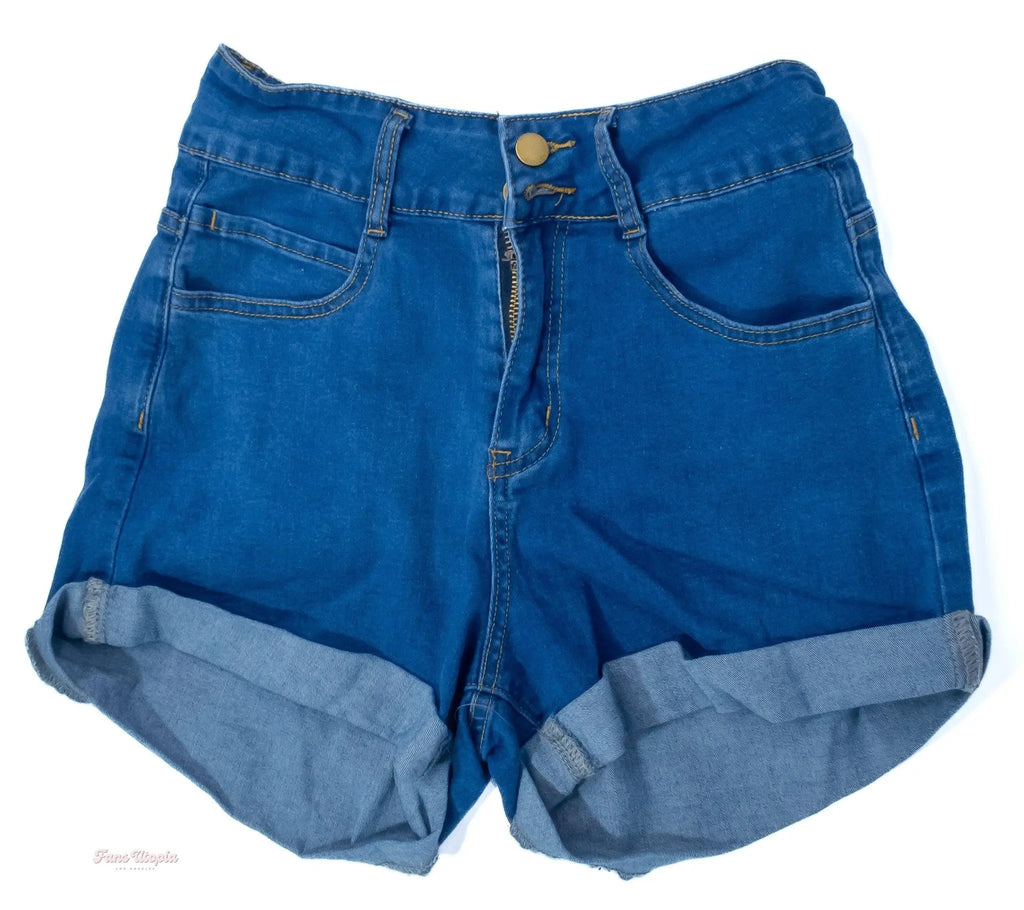 Queenie Sateen Denim Shorts Queenie Sateen